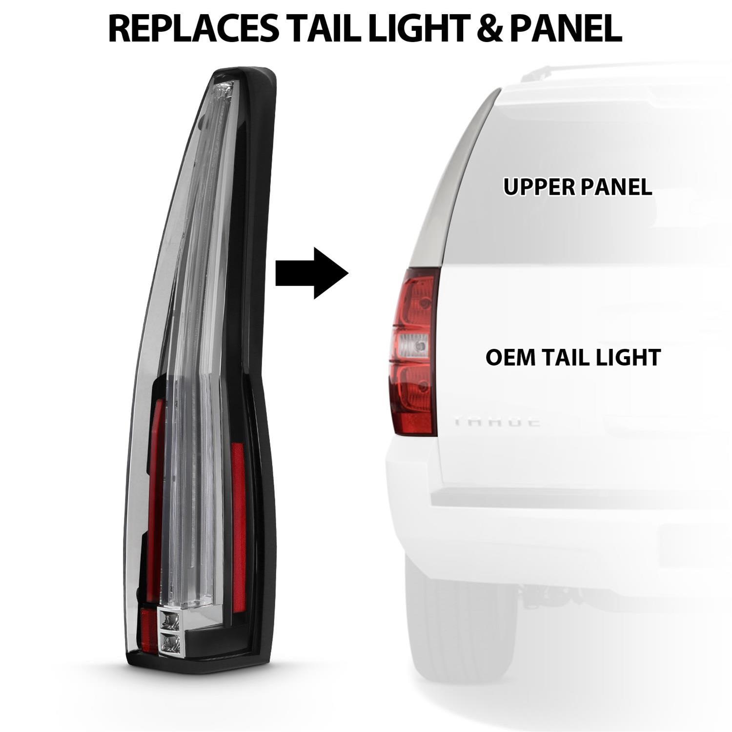 ANZO 2007-2014 Chevrolet Tahoe Led Taillights Red/Clear thumbnail 8