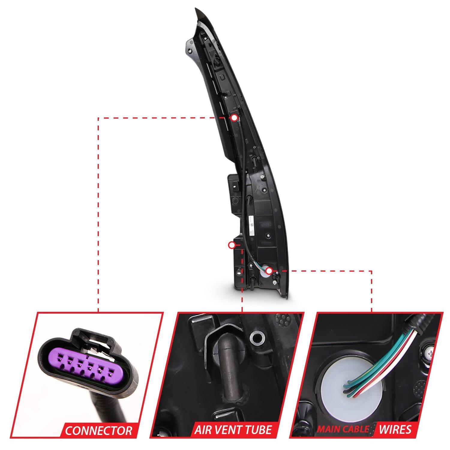 ANZO 2007-2014 Chevrolet Tahoe Led Taillights Red/Clear thumbnail 7