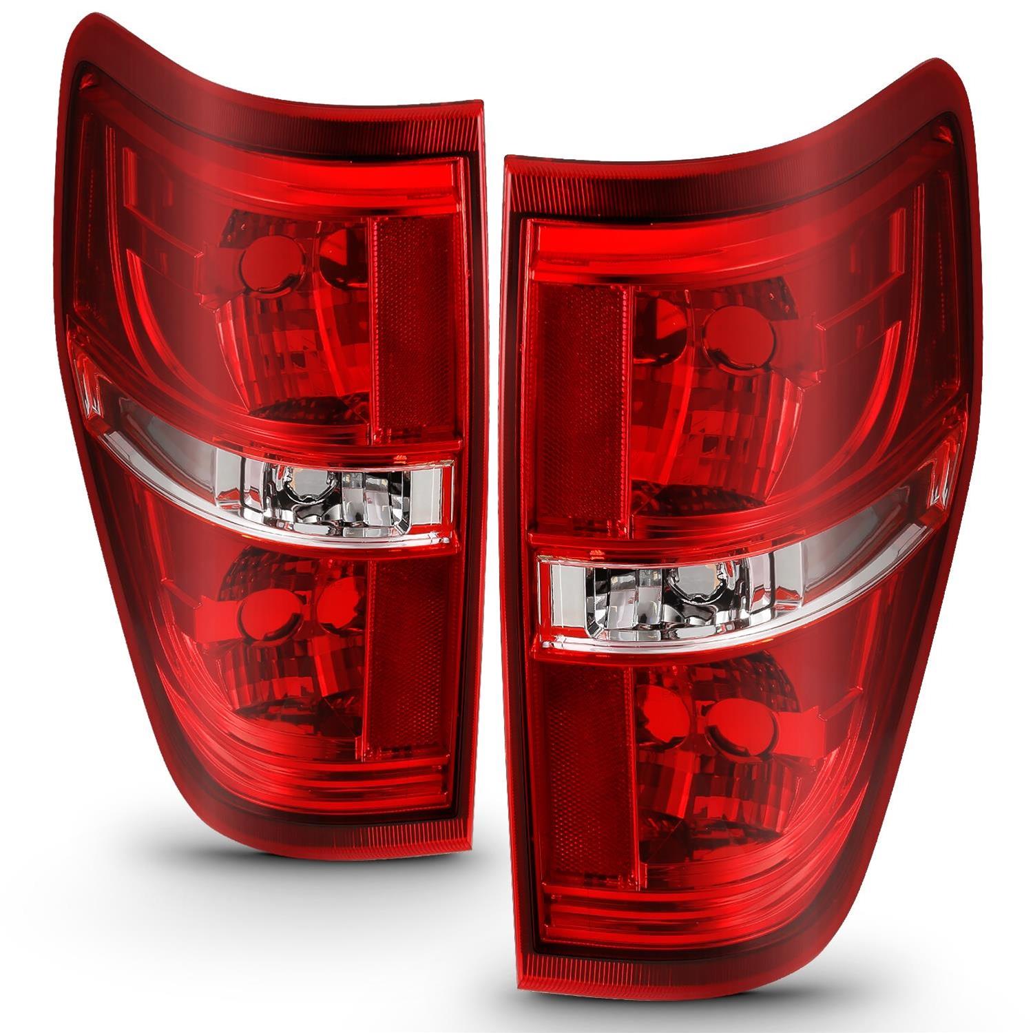 ANZO 2009-2014 Ford F-150 Euro Taillight Red/Clear (W/O Bulb) thumbnail 2