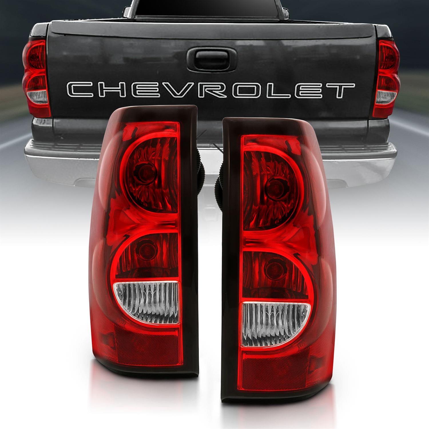 ANZO 2004-2007 Chevy Silverado Taillight Red/Clear Lens w/Black Trim (OE Replacement) thumbnail 3