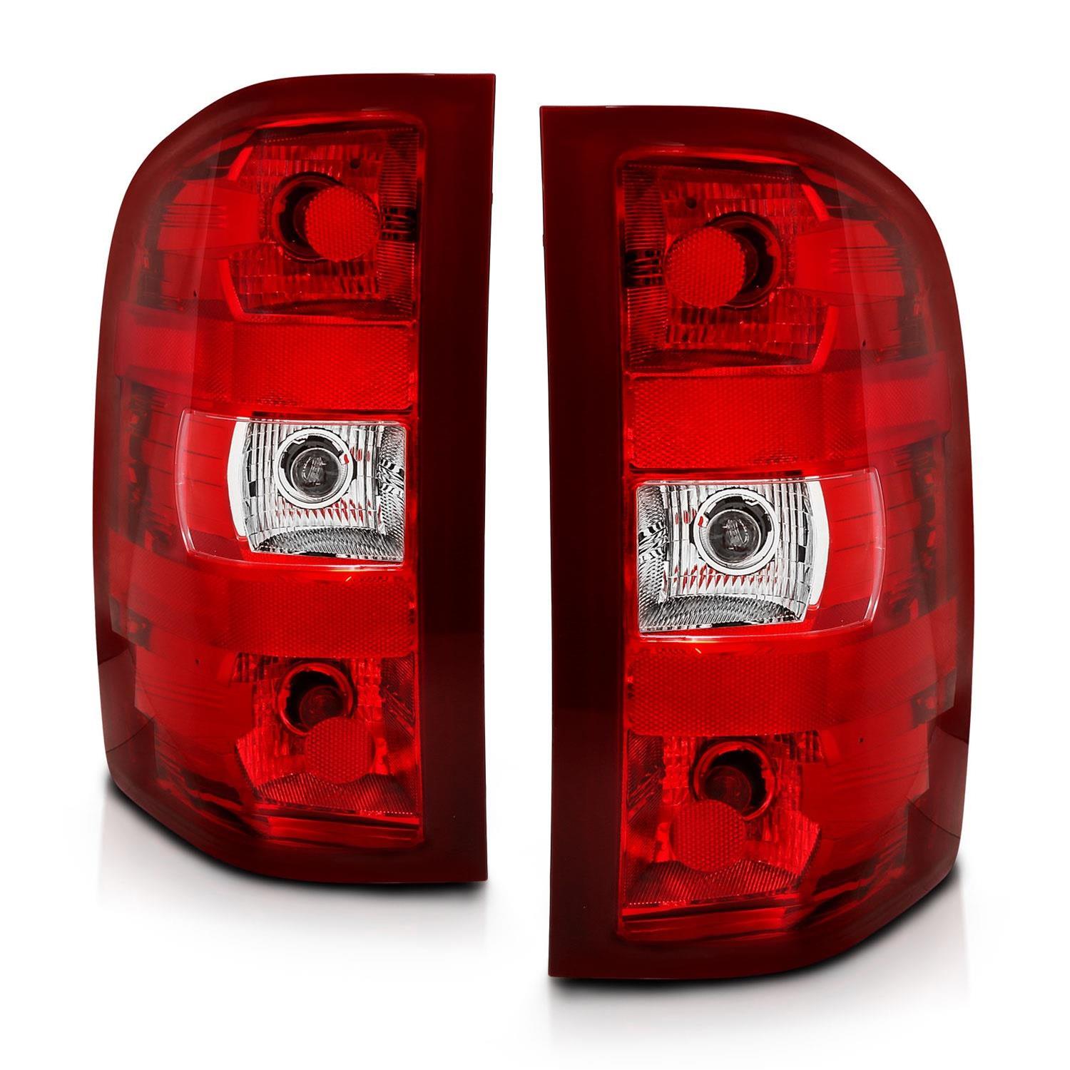 ANZO 2007-2013 Chevy Silverado Taillight Red/Clear Lens (OE Replacement) thumbnail 3