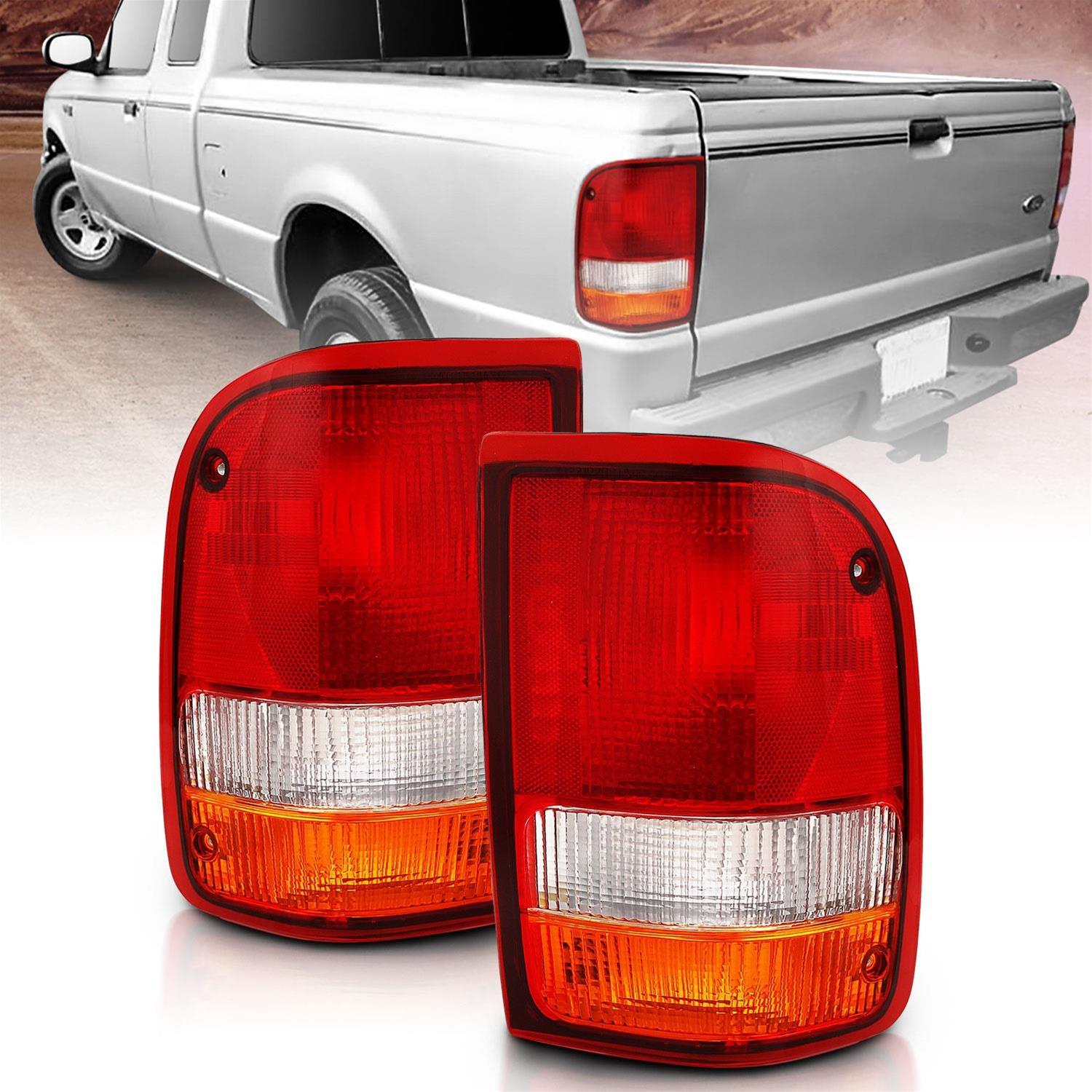 ANZO 1993-1997 Ford Ranger Tail Light Red/Clear (OE) thumbnail 3