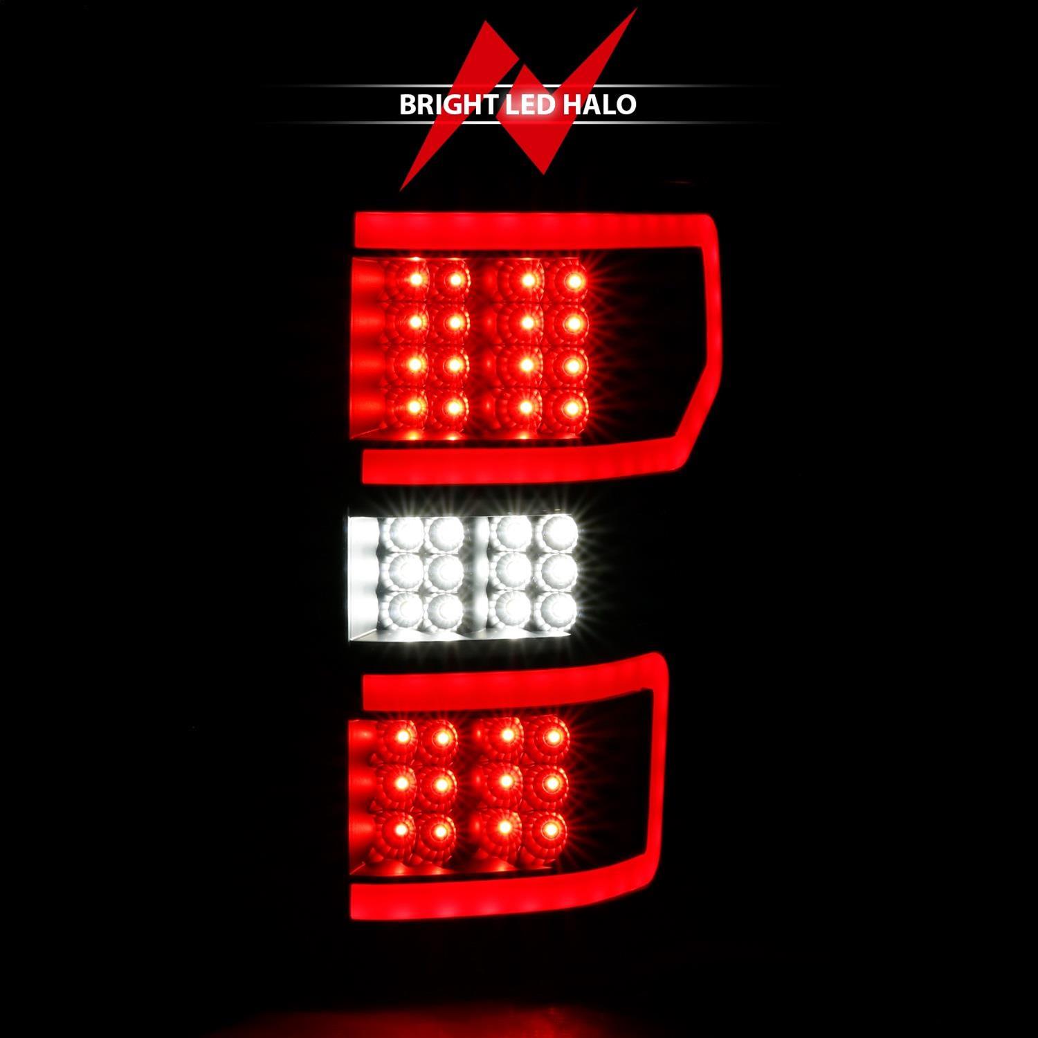 ANZO 18-19 Ford F-150 LED Taillight Black Housing Clear Lens Red Light Bar W/Sequential thumbnail 7