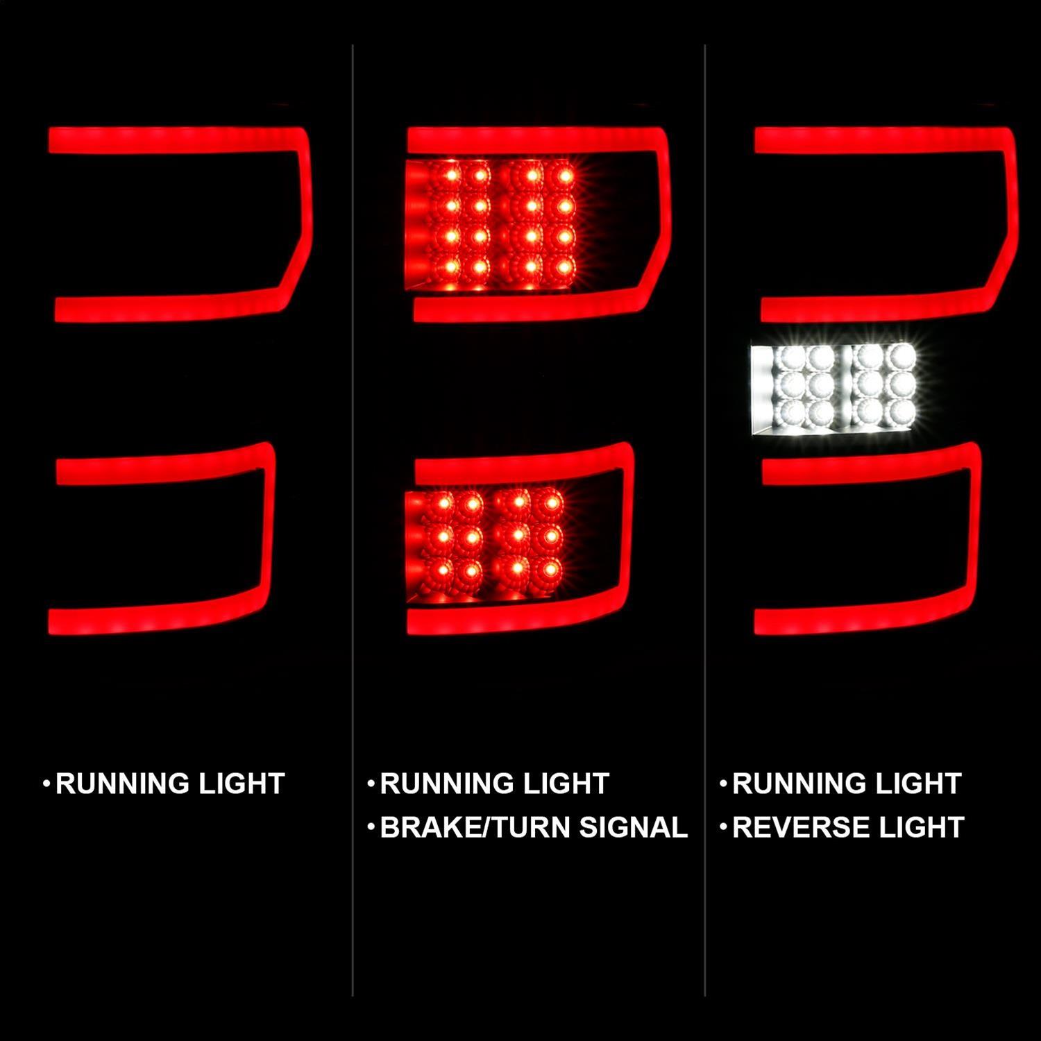 ANZO 18-19 Ford F-150 LED Taillight Black Housing Clear Lens Red Light Bar W/Sequential thumbnail 8