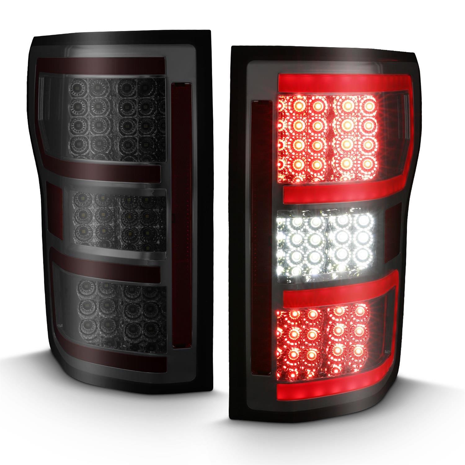 Anzo LED Taillights 311315 Tail Light Assemblies, LED, Smoke Lens, Red Light Bar, Sequential, Ford, Pair thumbnail 4
