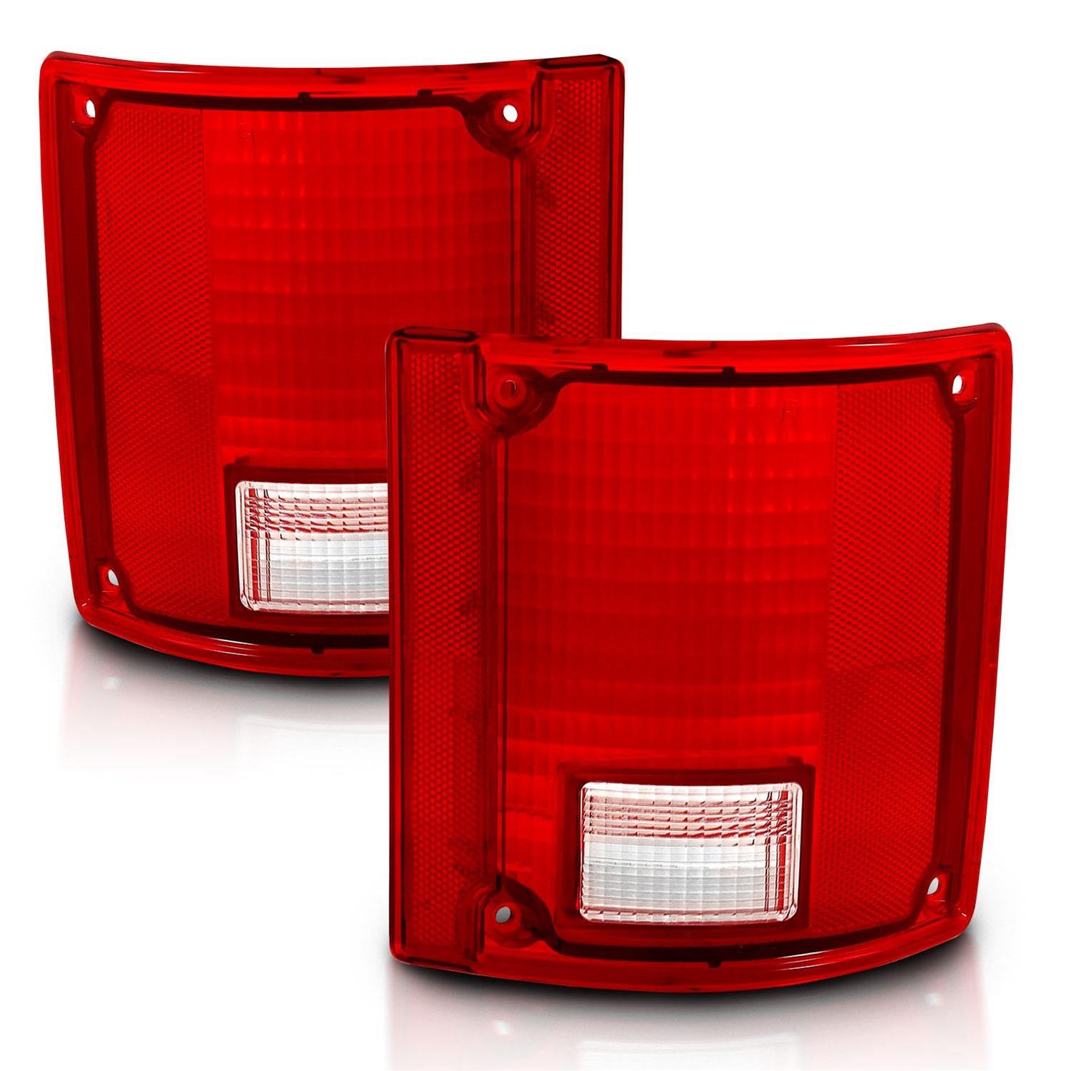 ANZO 1978-1991 Chevy Blazer Taillight Red/Clear Lens w/o Chrome Trim Fleetside (OE Replacement) thumbnail 4