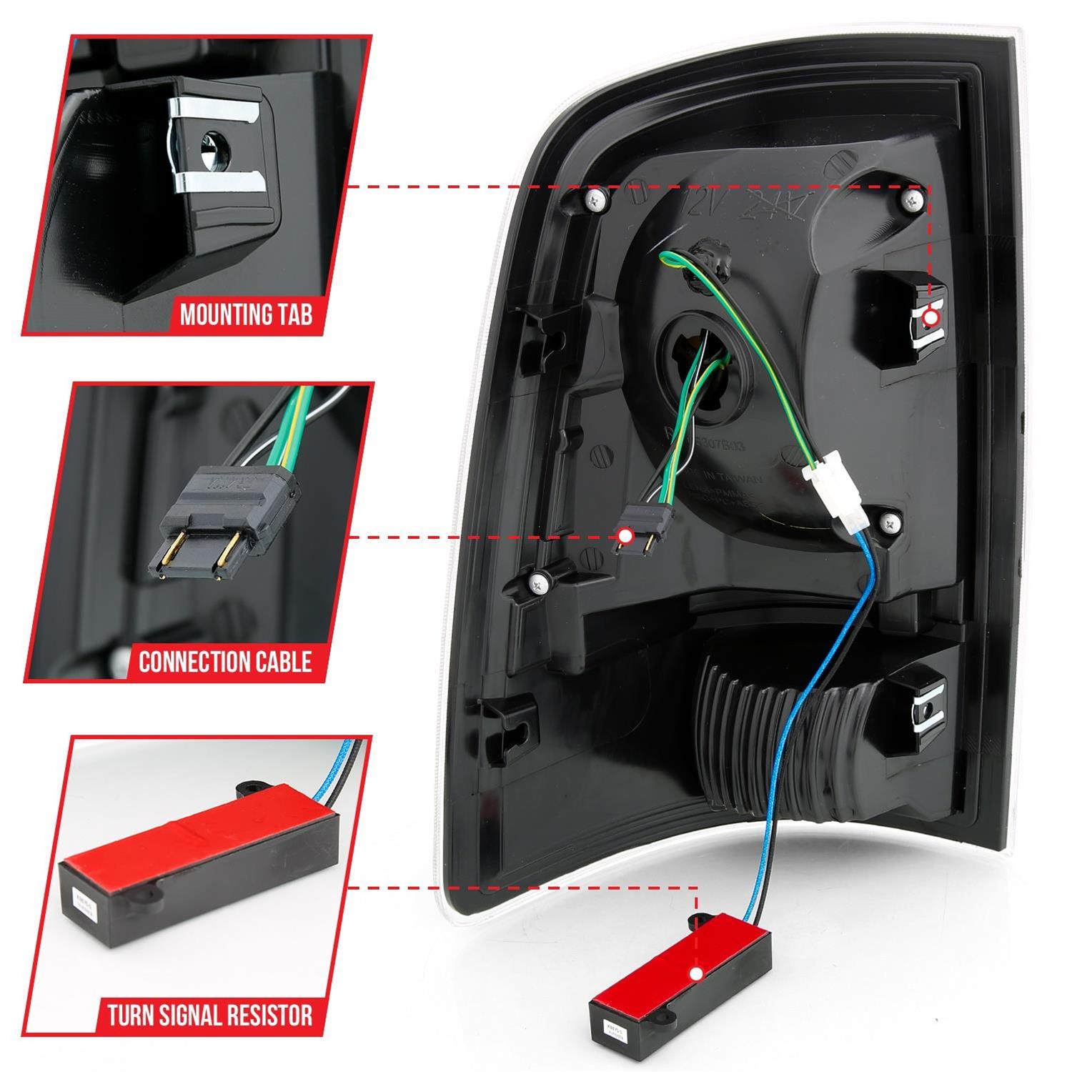 ANZO 2009-2018 Dodge Ram 1500 LED Taillight Plank Style Black w/Smoke Lens thumbnail 5