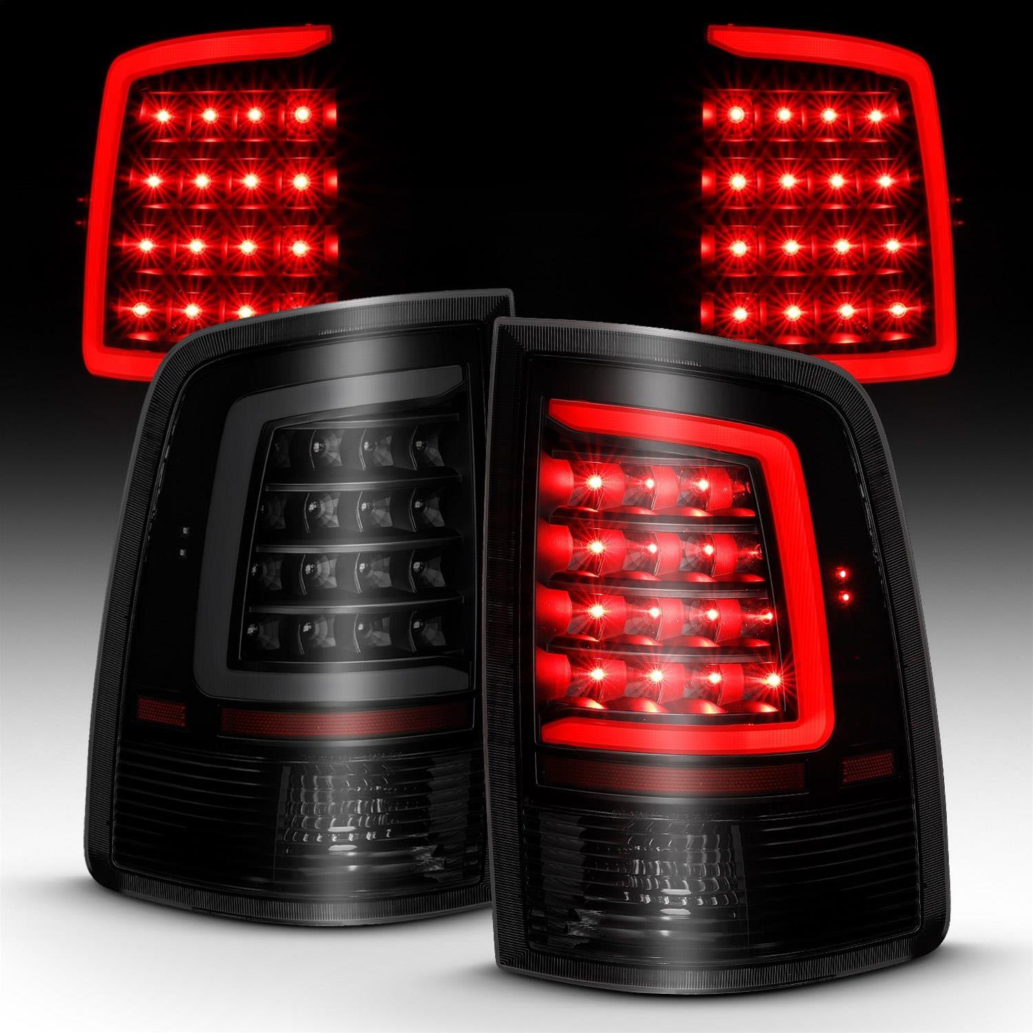 ANZO 2009-2018 Dodge Ram 1500 LED Taillight Plank Style Black w/Smoke Lens thumbnail 2