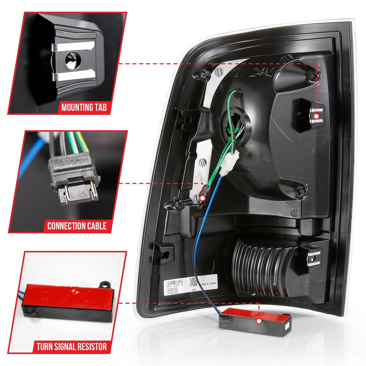 Anzo LED Taillights 311320 Taillight Assemblies, LED, Clear Lens, Chrome Housing, Includes Bar, Turn Signal, Brake, Parking Lights, Dodge, Ram, Set thumbnail 5