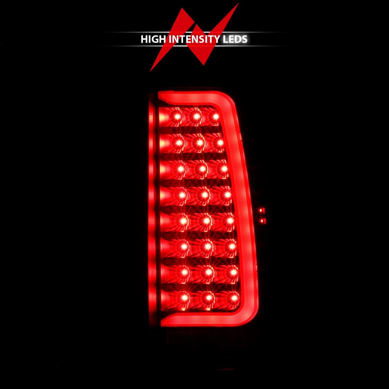 ANZO 2007-2014 Chevy Tahoe LED Taillight Plank Style Black w/Clear Lens thumbnail 8