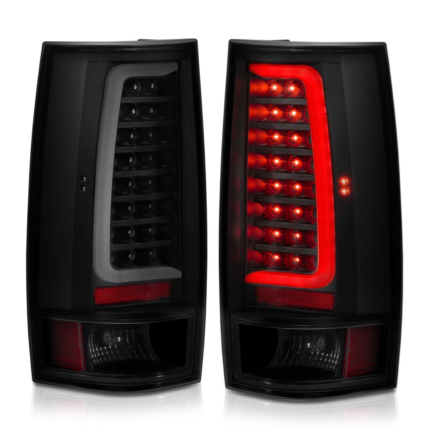 ANZO 2007-2014 Chevy Tahoe LED Taillight Plank Style Black w/Smoke Lens thumbnail 4