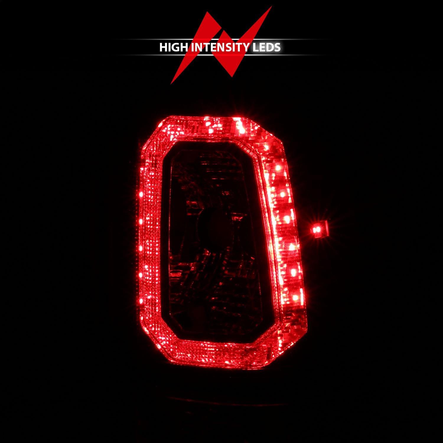 ANZO 2003-2006 Chevy Silverado 1500 LED Taillights Plank Style Chrome With Red/Clear Lens thumbnail 6