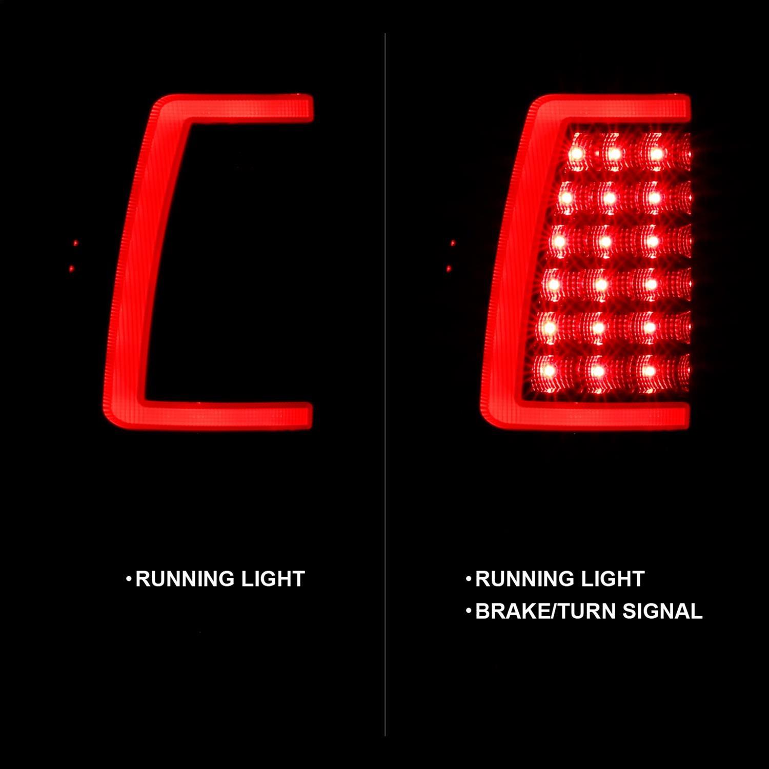 ANZO 1999-2002 Chevy Silverado 1500 LED Taillights Plank Style Black w/Smoke Lens thumbnail 7