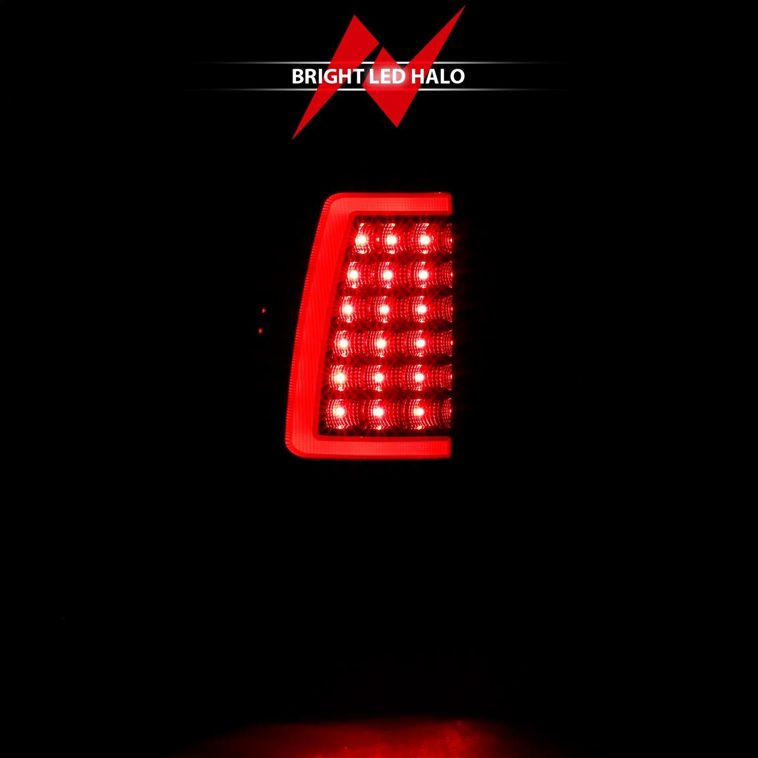 ANZO 2003-2006 Chevy Silverado 1500 LED Taillights Plank Style Black w/Smoke Lens thumbnail 8