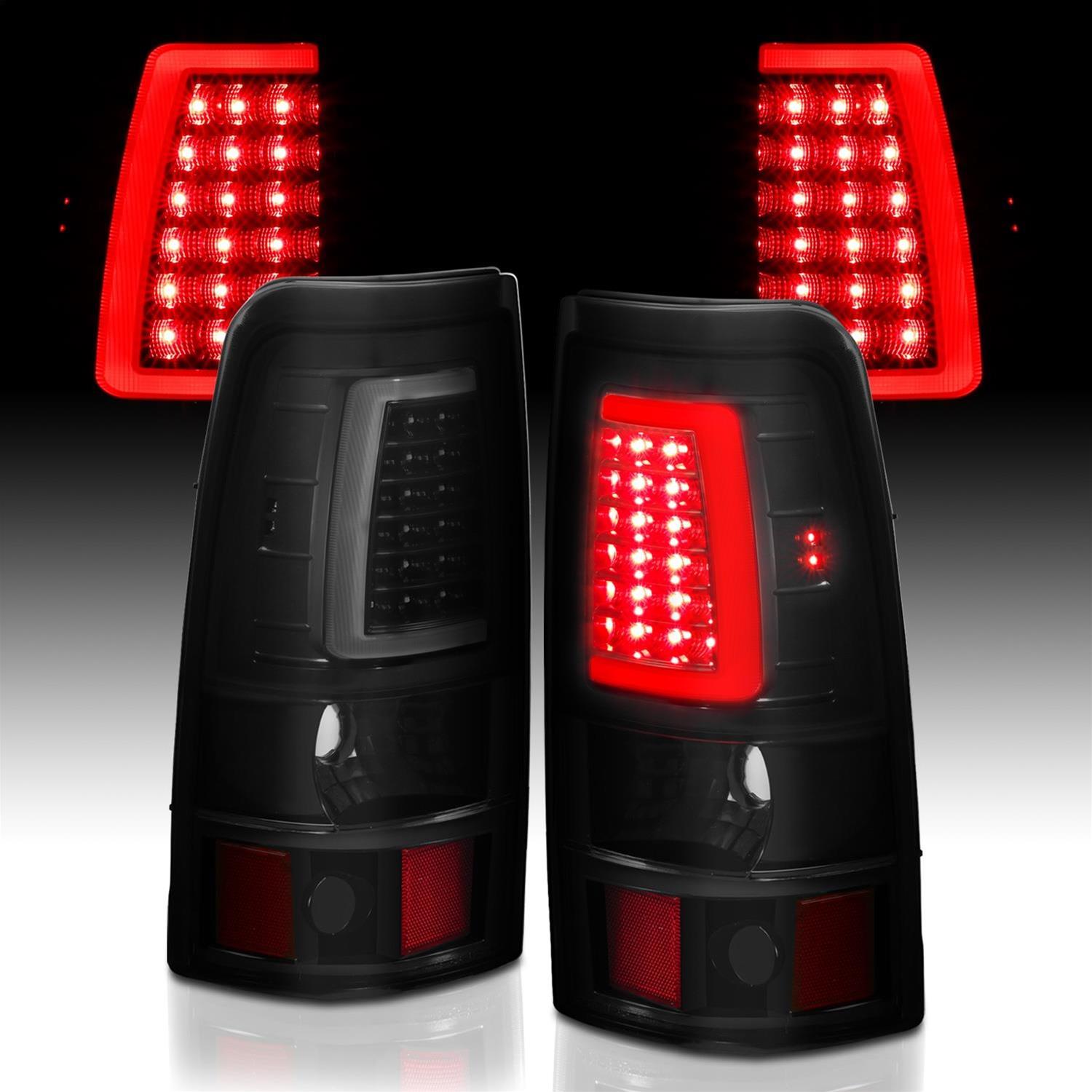 ANZO 2003-2006 Chevy Silverado 1500 LED Taillights Plank Style Black w/Smoke Lens thumbnail 4
