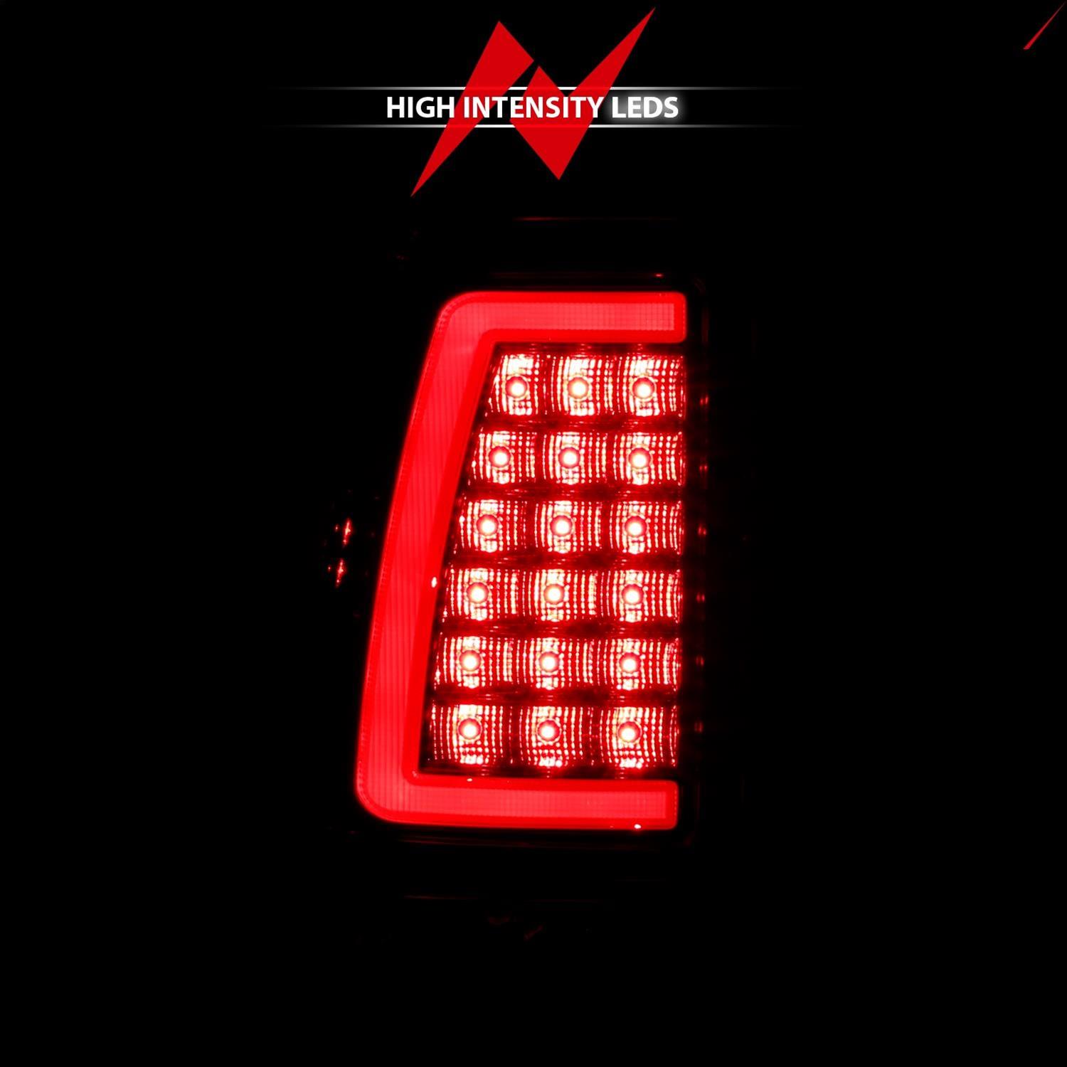 ANZO 2003-2006 Chevy Silverado 1500 LED Taillights Plank Style Chrome With Red/Clear Lens thumbnail 8