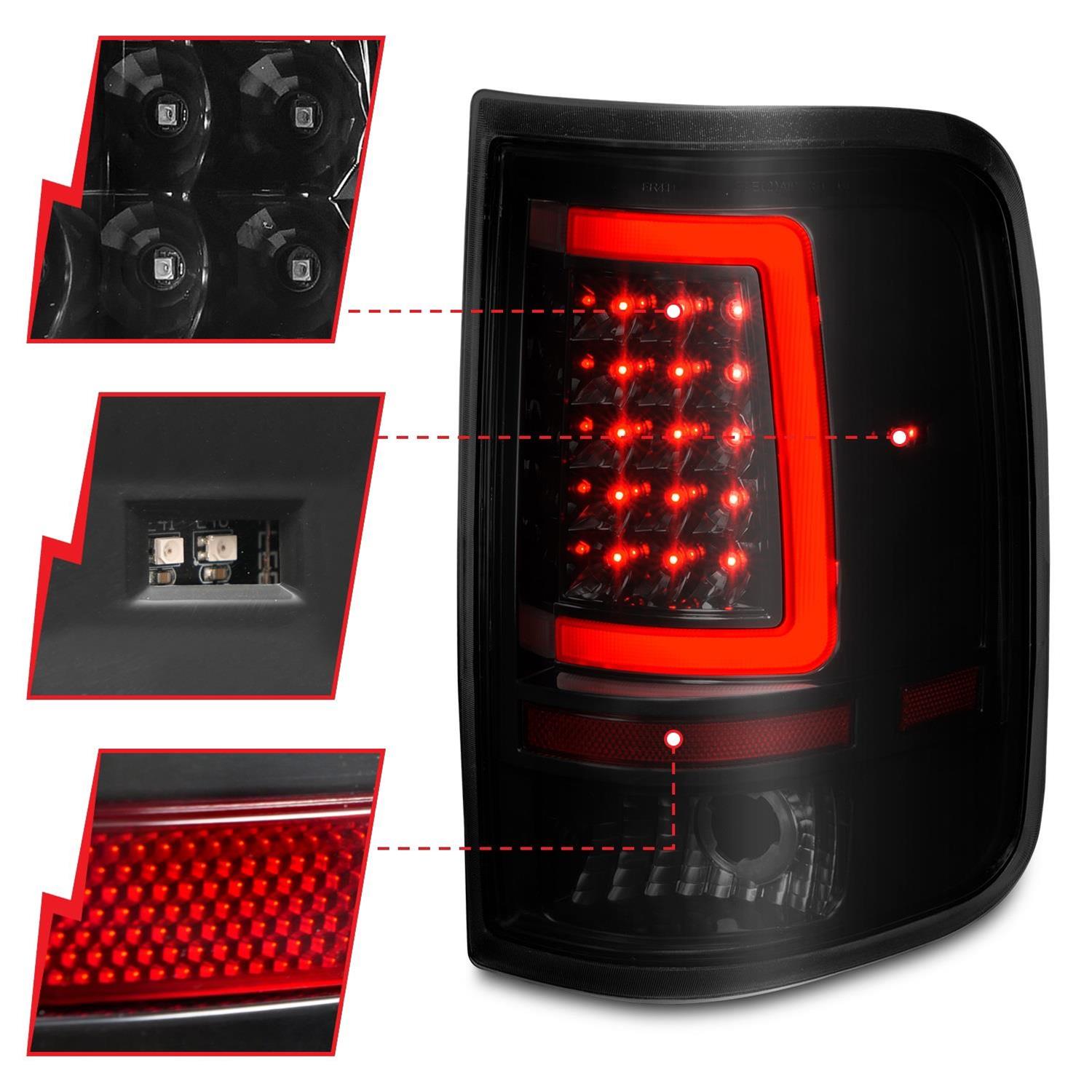 ANZO 2004-2006 Ford F-150 LED Tail Lights w/ Light Bar Black Housing Smoke Lens thumbnail 3