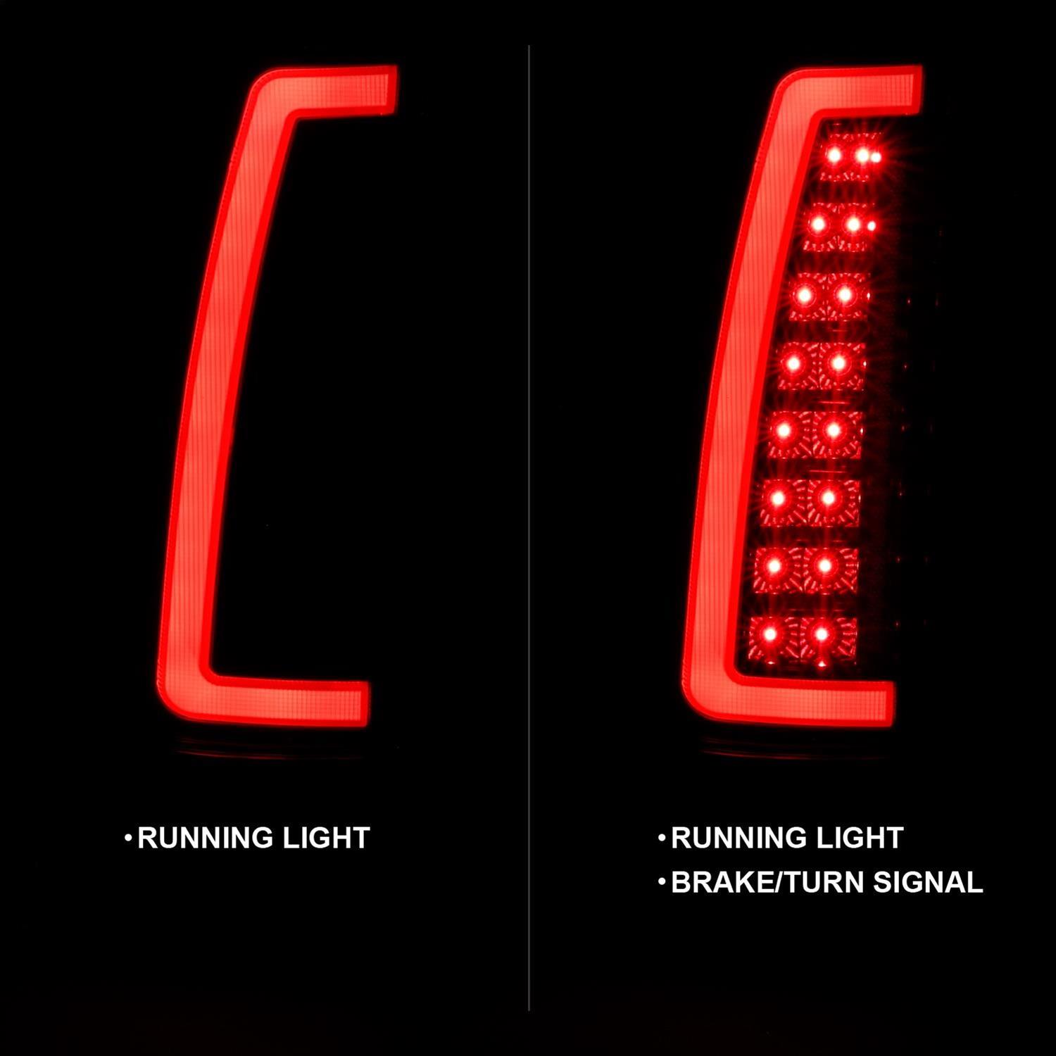 ANZO 1999-2000 Cadillac Escalade LED Taillights Black Housing Smoke Lens Pair thumbnail 7