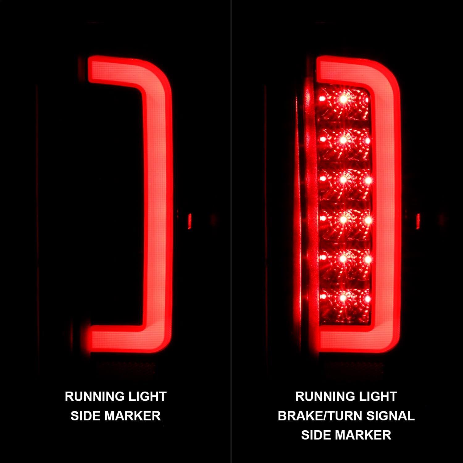 ANZO 1987-1996 Ford F-150 LED Taillights Black Housing Clear Lens (Pair) thumbnail 7