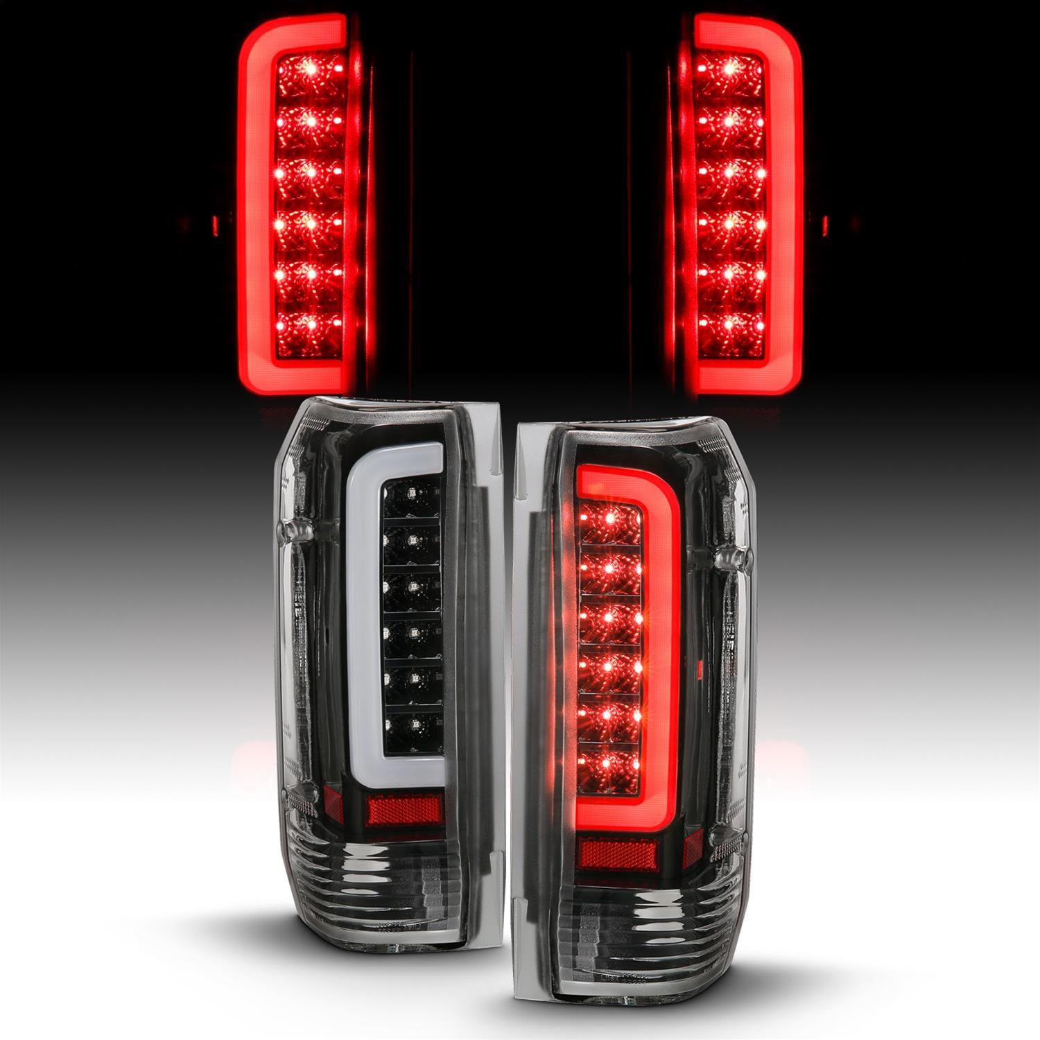 ANZO 1987-1996 Ford F-150 LED Taillights Black Housing Clear Lens (Pair) thumbnail 5