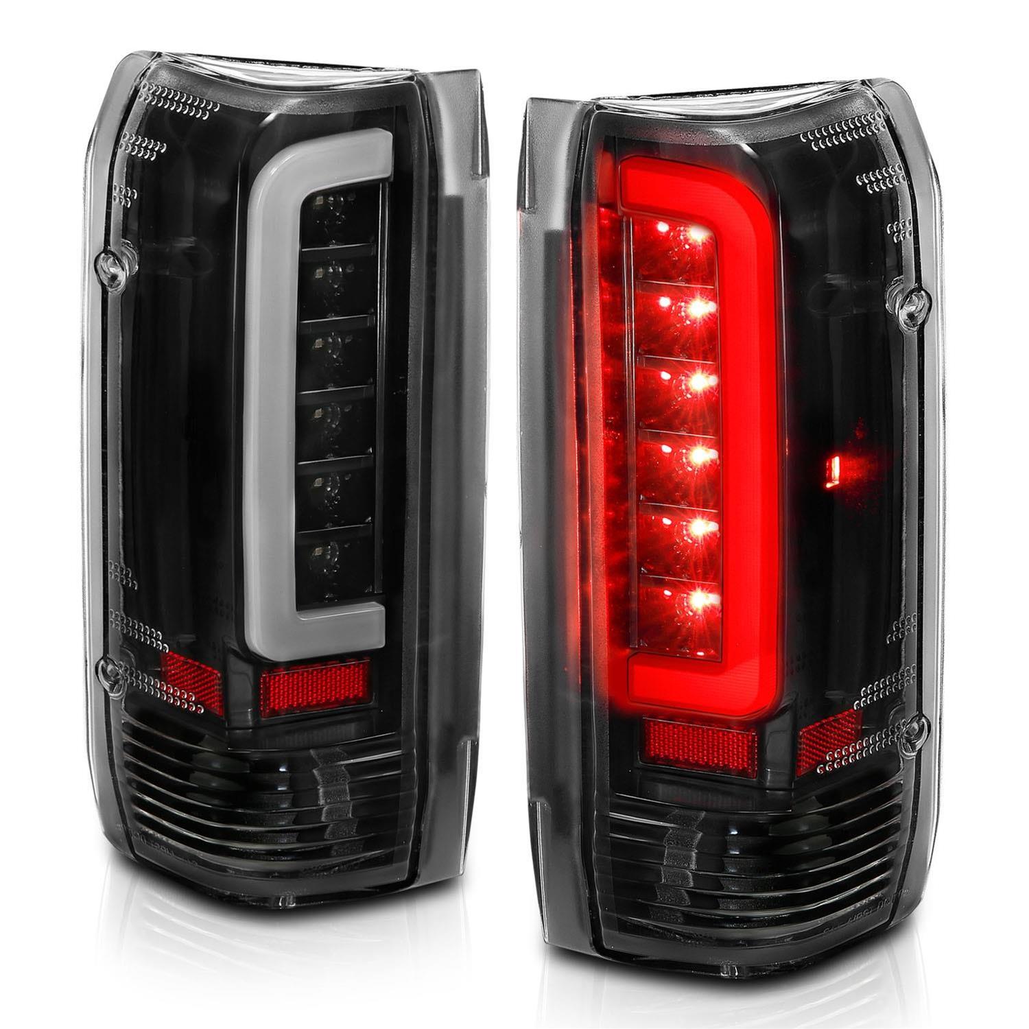 ANZO 1987-1996 Ford F-150 LED Taillights Black Housing Clear Lens (Pair) thumbnail 2