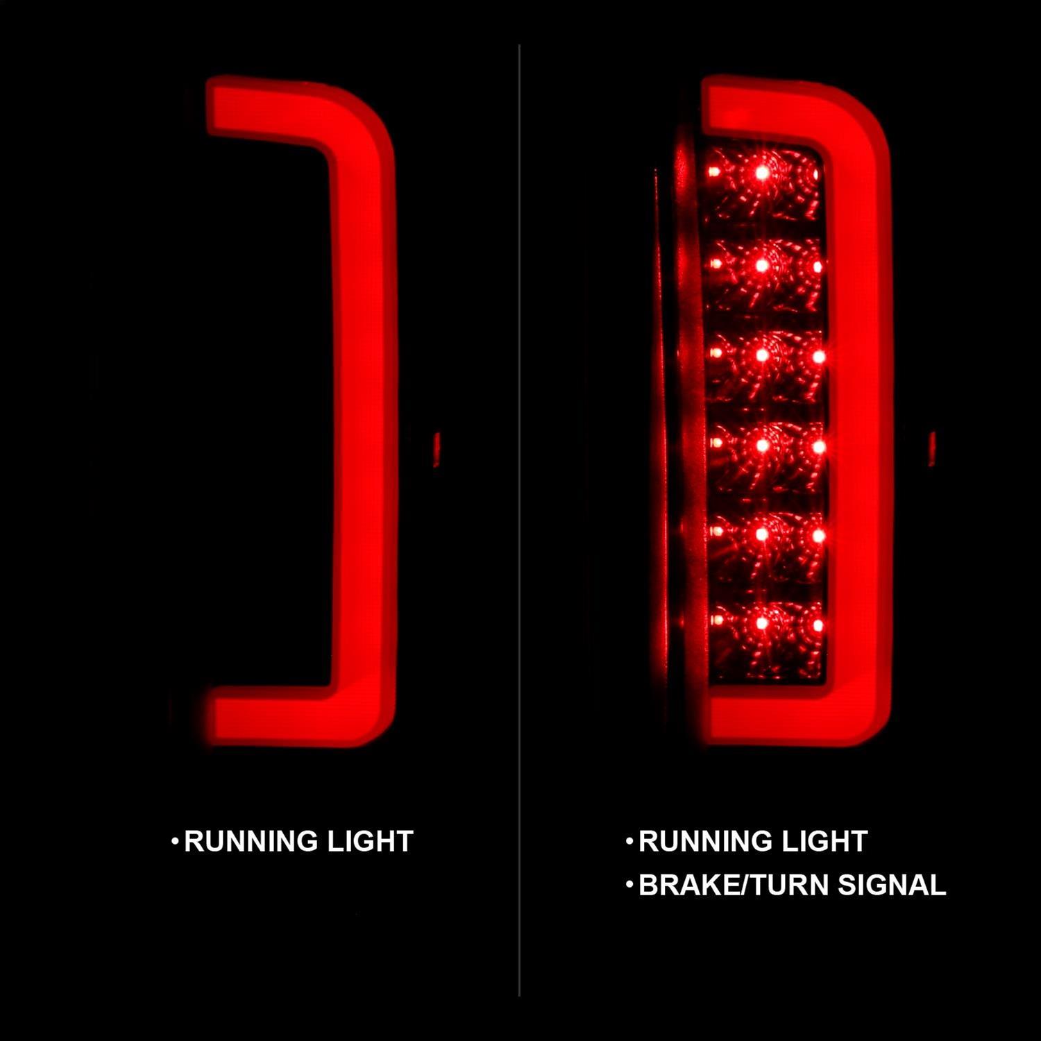 ANZO 1987-1996 Ford F-150 LED Taillights Black Housing Smoke Lens (Pair) thumbnail 7