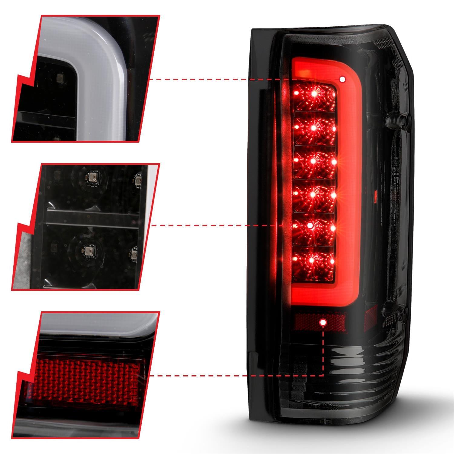 ANZO 1987-1996 Ford F-150 LED Taillights Black Housing Smoke Lens (Pair) thumbnail 3