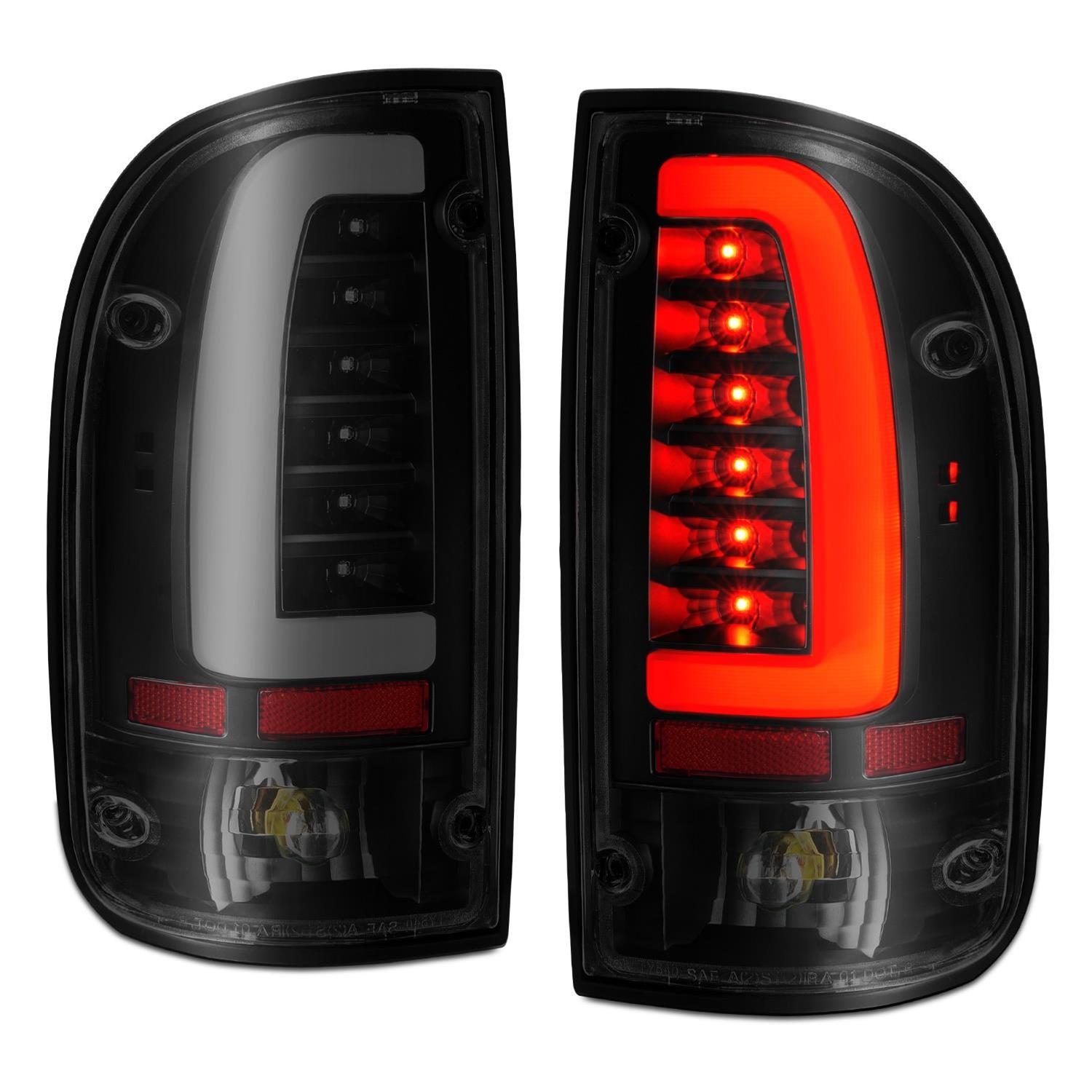 ANZO 1995-2000 Toyota Tacoma LED Taillights Black Housing Smoke Lens (Pair) thumbnail 4