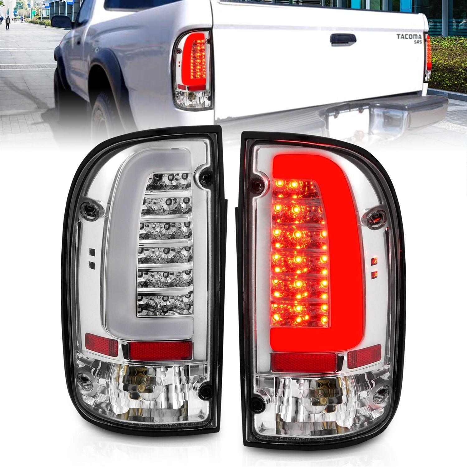 ANZO 95-00 Toyota Tacoma LED Taillights Chrome Housing Clear Lens (Pair) thumbnail 3