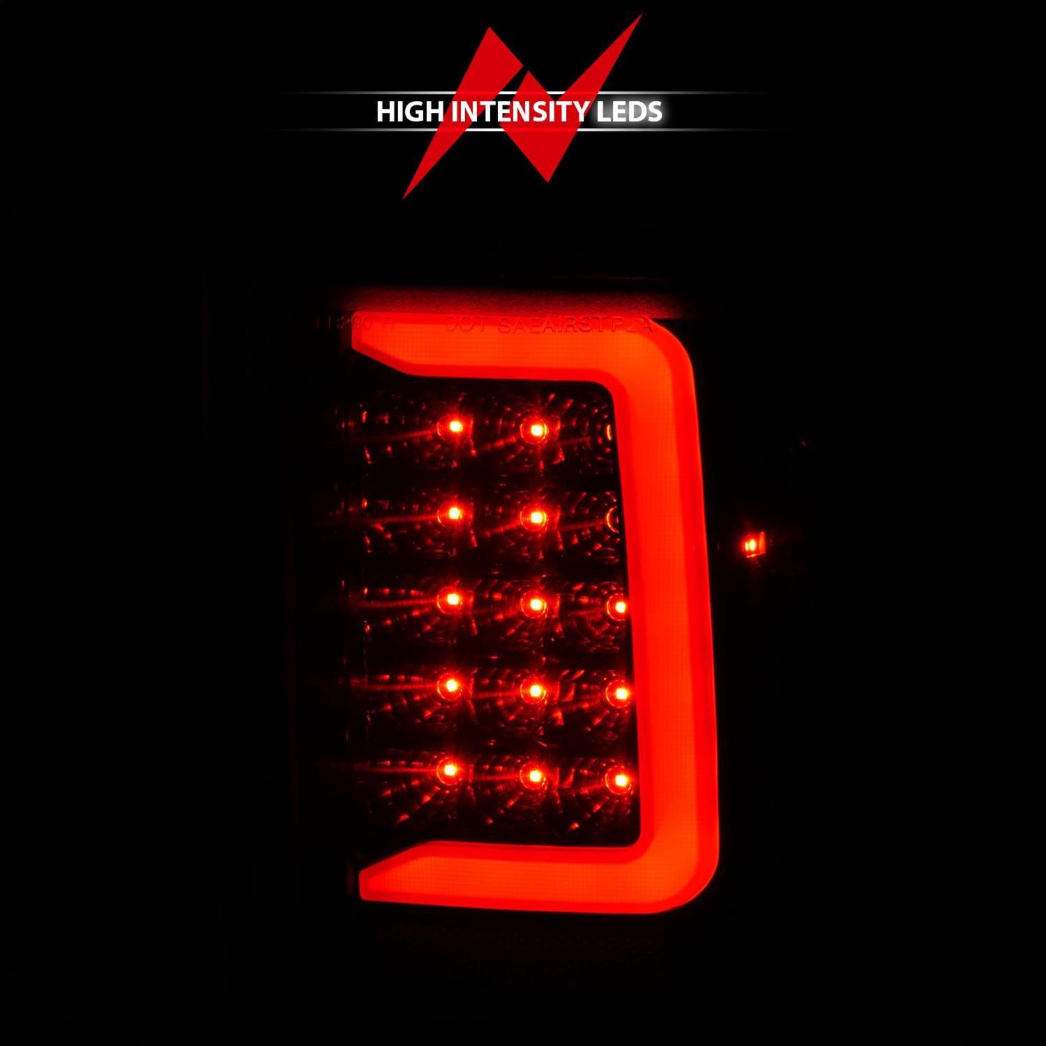 ANZO 1993-1997 Ford Ranger LED Tail Lights w/ Light Bar Black Housing Clear Lens thumbnail 6