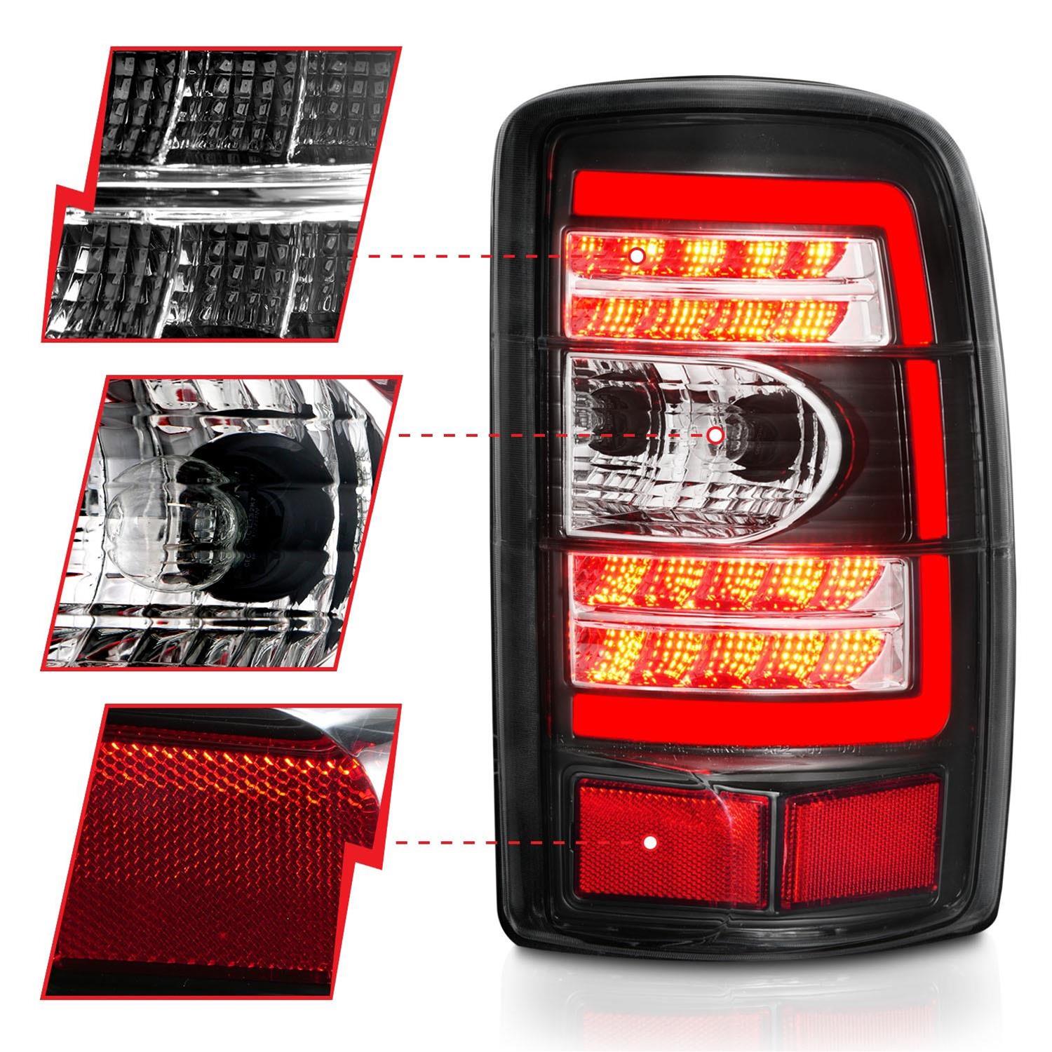 ANZO 2000-2006 Chevrolet Tahoe LED Tail Lights w/ Clear Lens Black Housing thumbnail 2