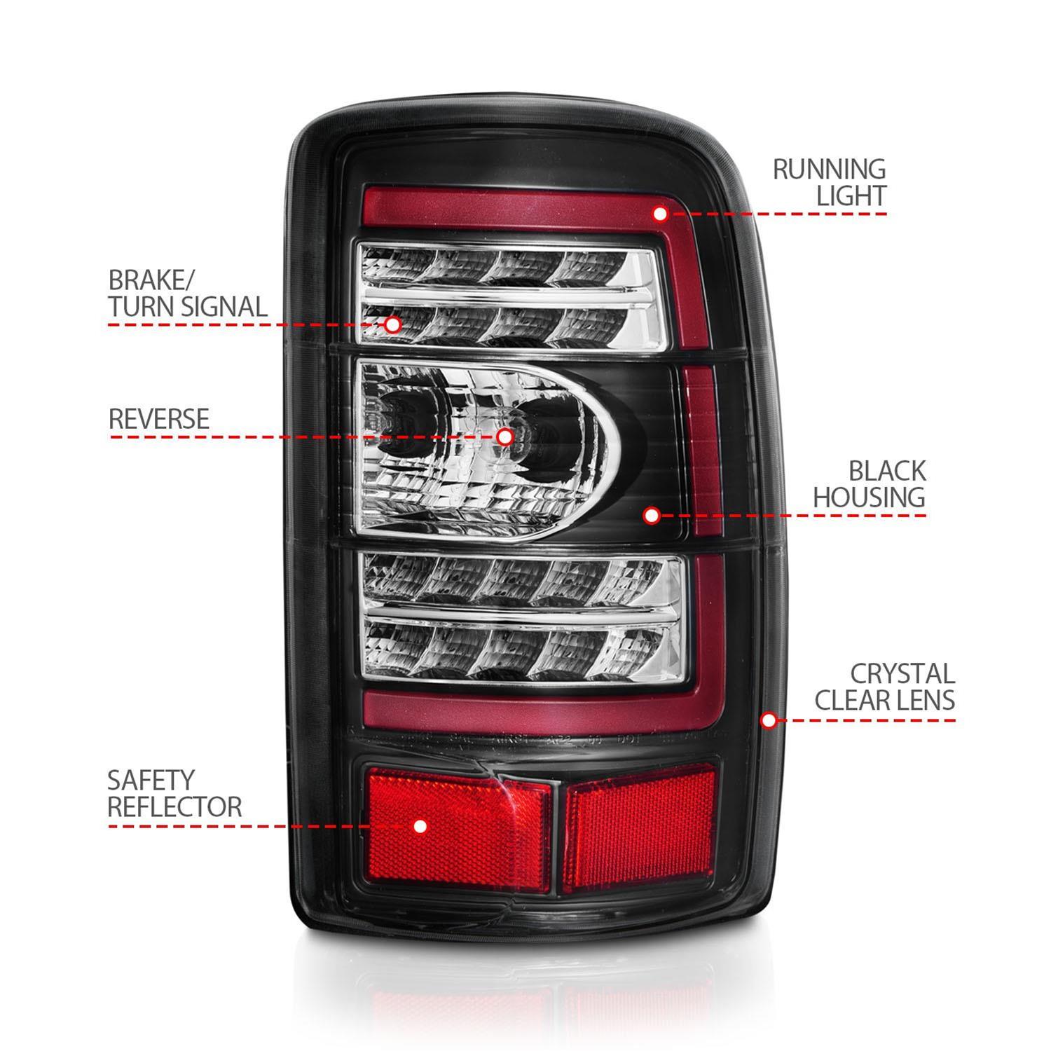 ANZO 2000-2006 Chevrolet Tahoe LED Tail Lights w/ Clear Lens Black Housing thumbnail 5