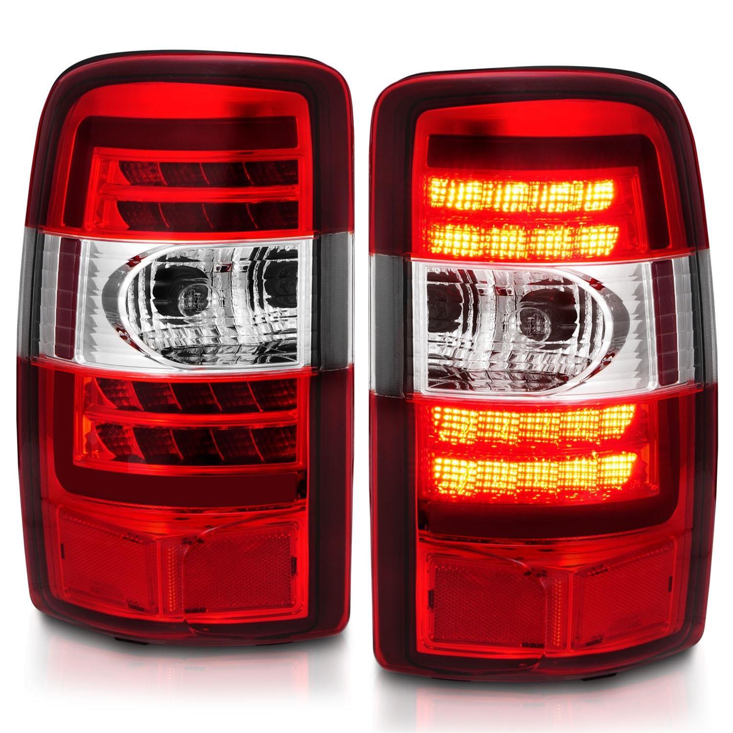 ANZO 2000-2006 Chevrolet Tahoe LED Tail Lights w/ Red Lens Chrome Housing thumbnail 2