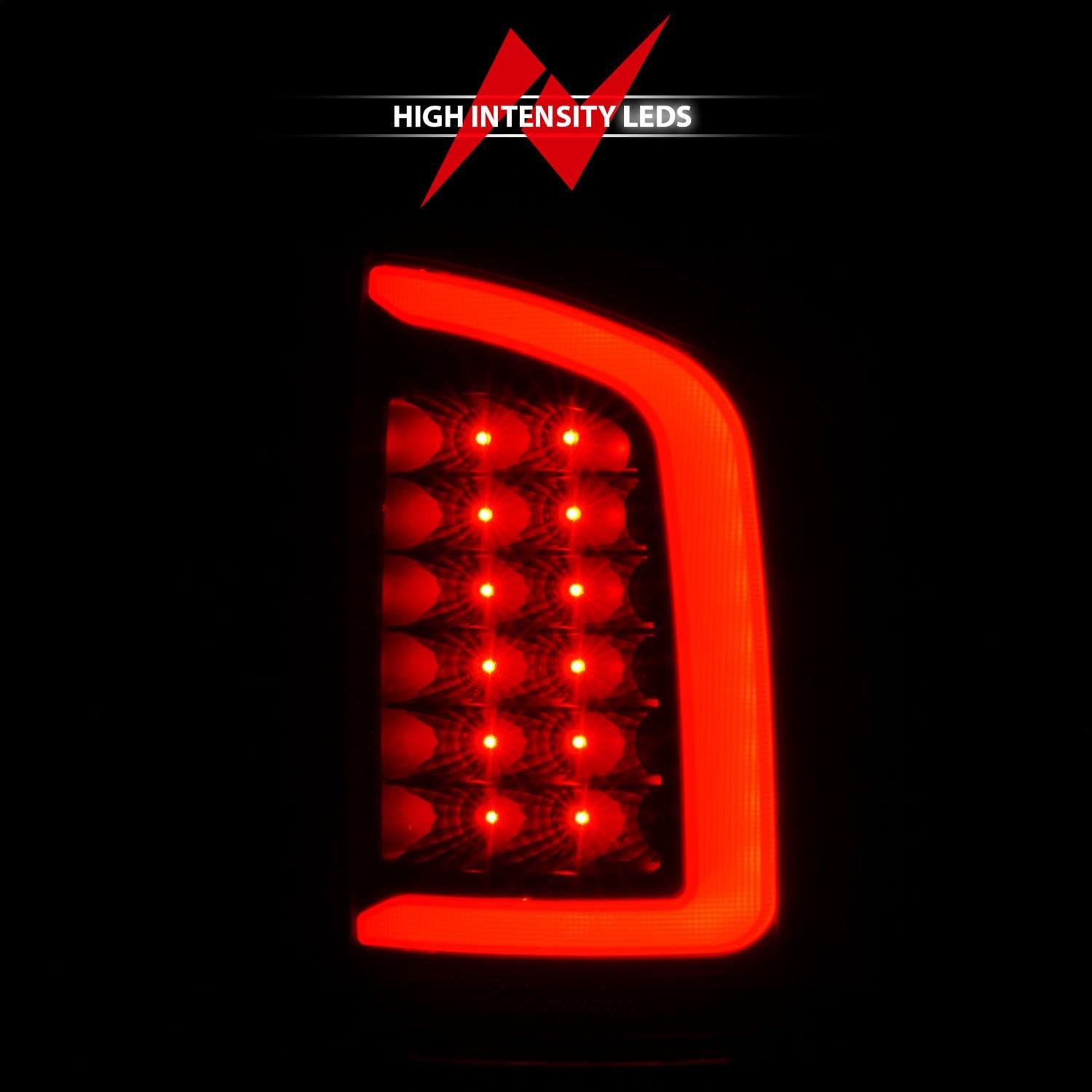 ANZO 2002-2006 Dodge Ram 1500 LED Tail Lights w/ Light Bar Black Housing Clear Lens thumbnail 6
