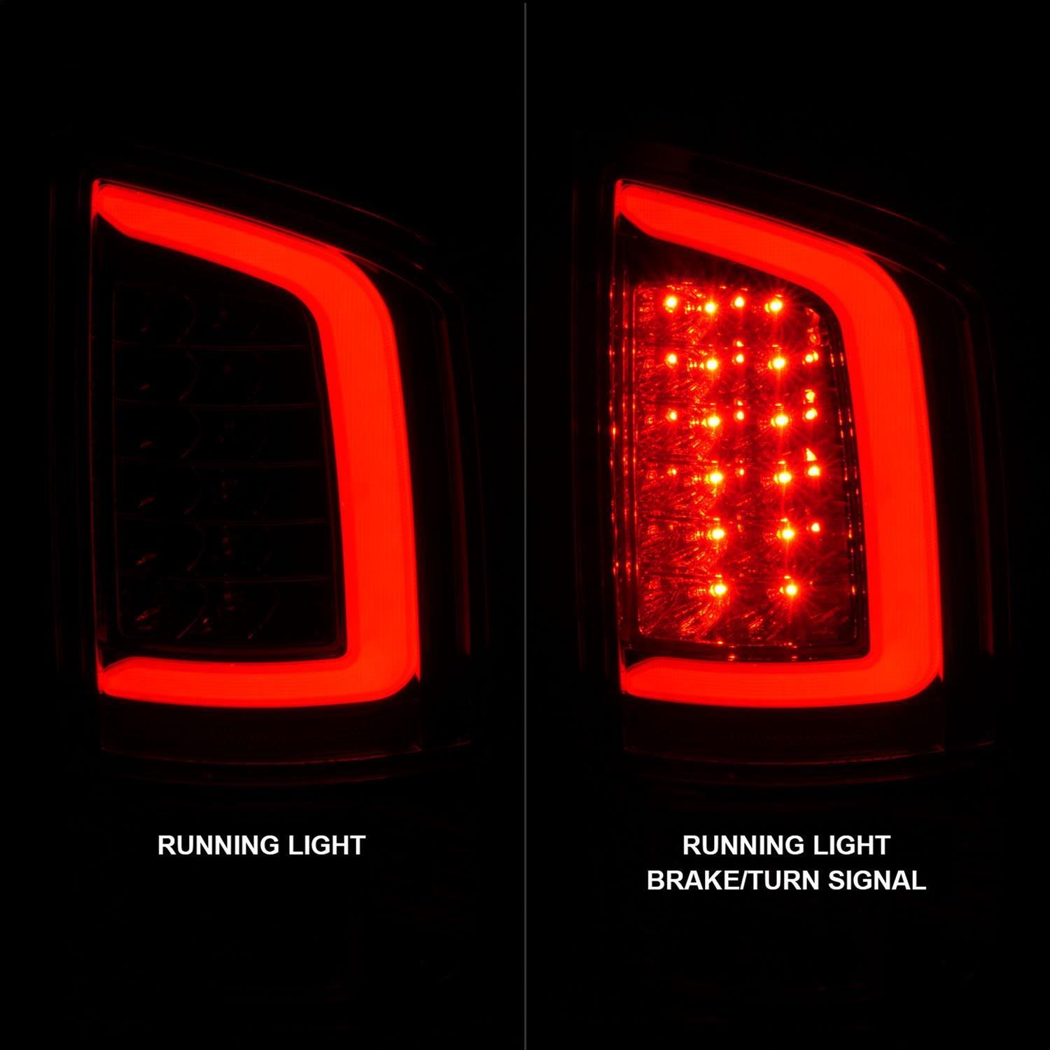 Anzo LED Taillights for 2003-2006 RAM 3500, 2500, 2002-2006 1500 - 311370 Tail Light Assemblies, LED, Black/Chrome Housing, Red/Clear Lens, Bar, Turn Signal, Brake, Parking, Dodge thumbnail 6