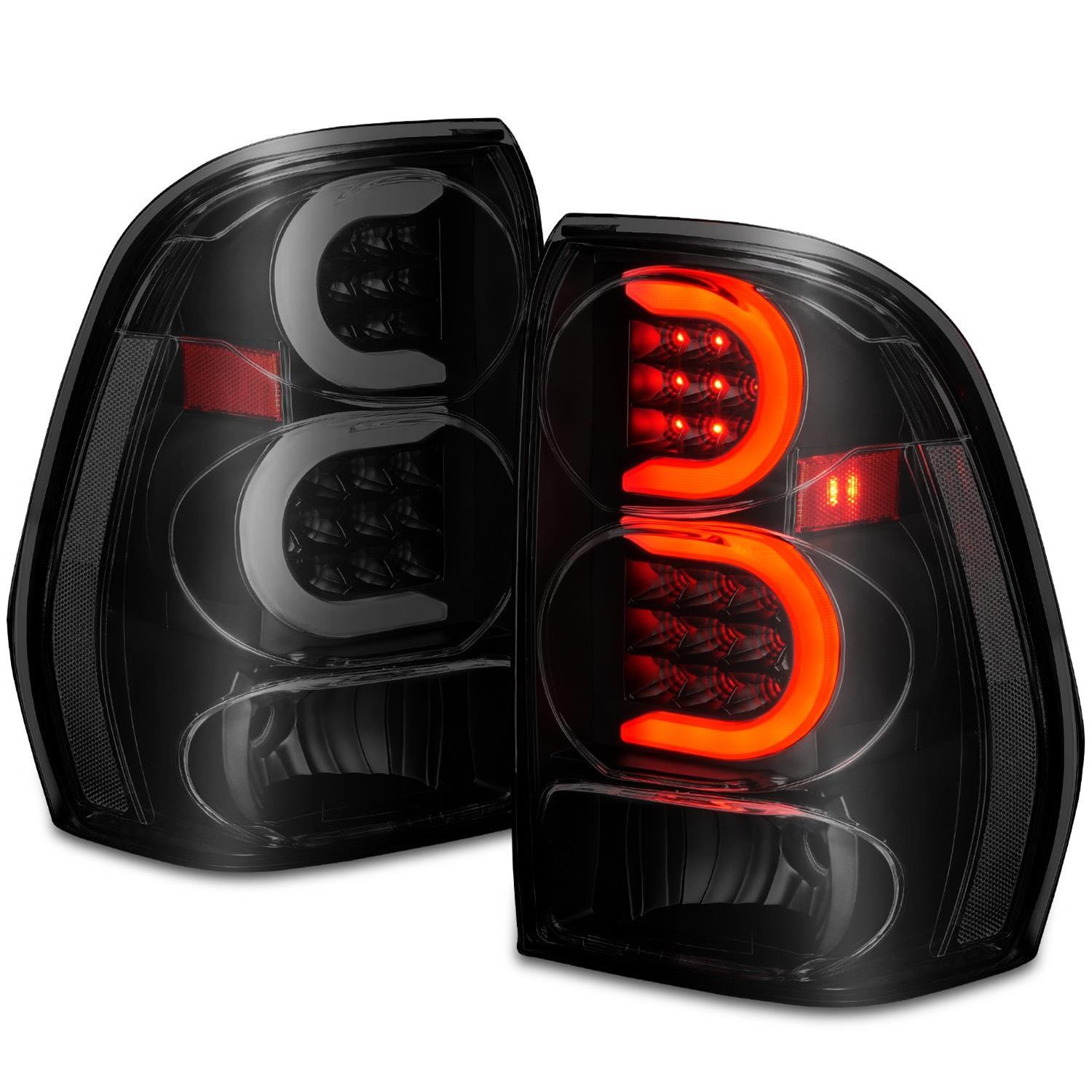 ANZO 2002-2009 Chevrolet Trailblazer LED Tail Lights w/ Light Bar Black Housing Smoke Lens thumbnail 4