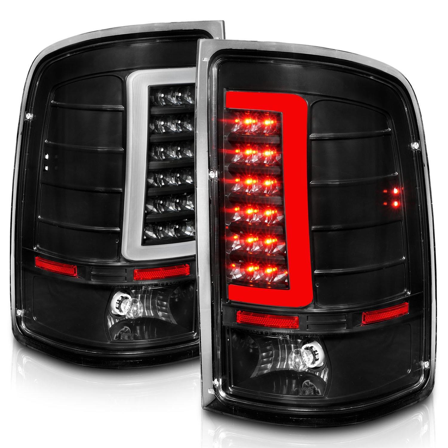 Anzo LED Taillights 311388 Tail Light Assemblies, LED, Black Housing, Clear Lens, Bar, Turn Signal, Brake, Parking, GMC, Pair thumbnail 2