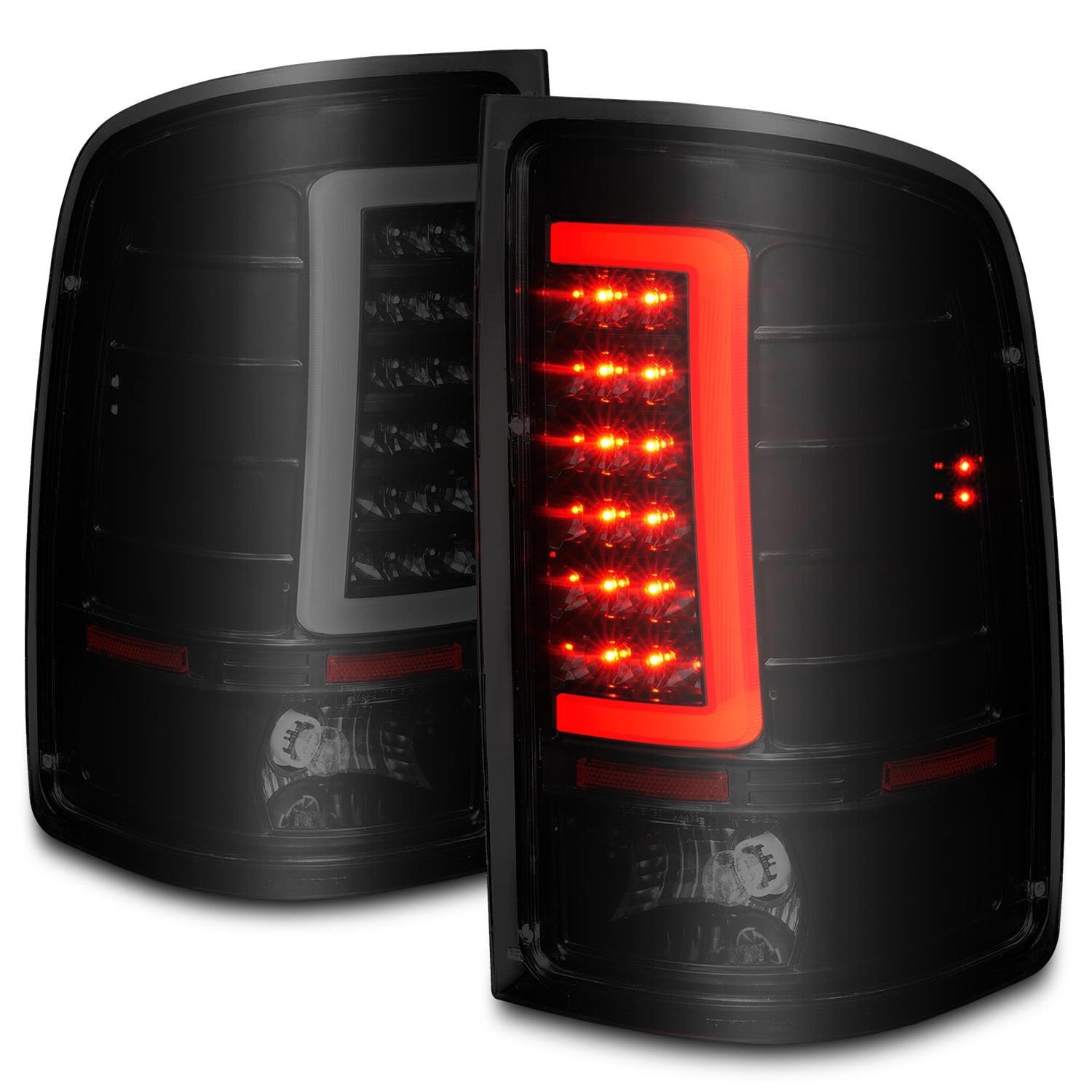ANZO 2007-2013 GMC Sierra LED Tail Lights w/ Light Bar Black Housing Smoke Lens thumbnail 4