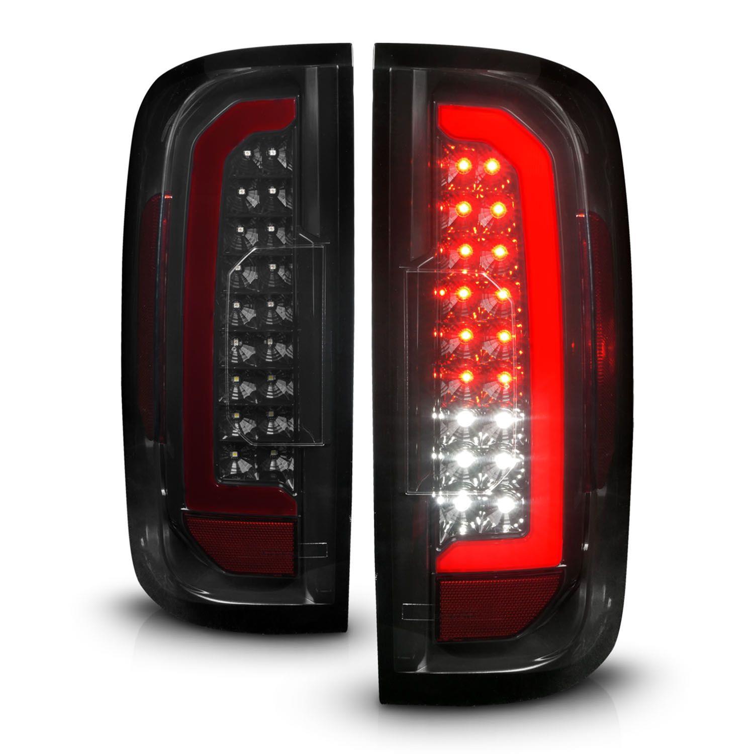 ANZO 15-21 GMC Canyon Full LED Tail Lights w/ Red Lightbar Black Housing Smoke Lens thumbnail 4