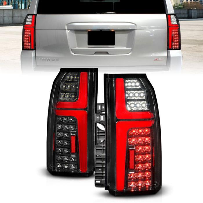 ANZO 15-20 Chevrolet Tahoe Sequential LED Tube Taillights Black thumbnail 3