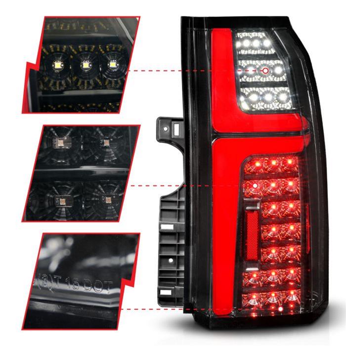 ANZO 15-20 Chevrolet Tahoe Sequential LED Tube Taillights Black thumbnail 2