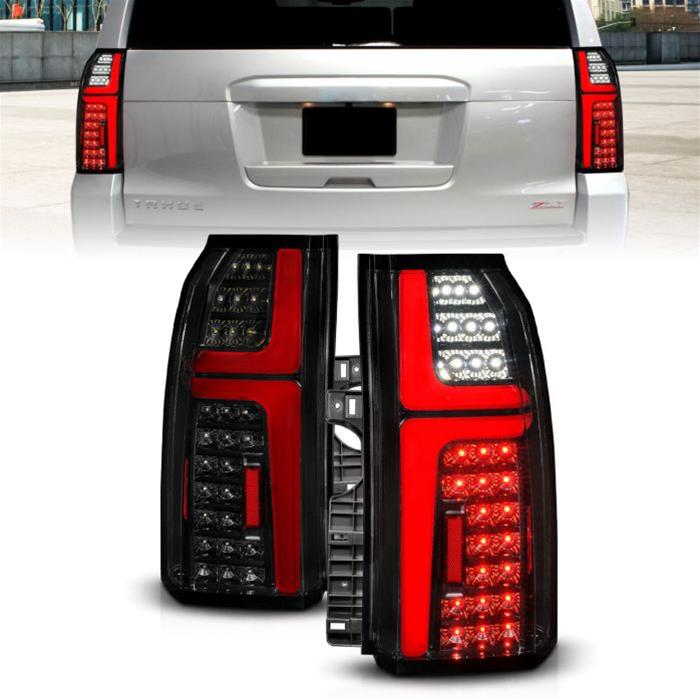ANZO 15-20 Chevrolet Tahoe Sequential LED Tube Taillights Black thumbnail 4