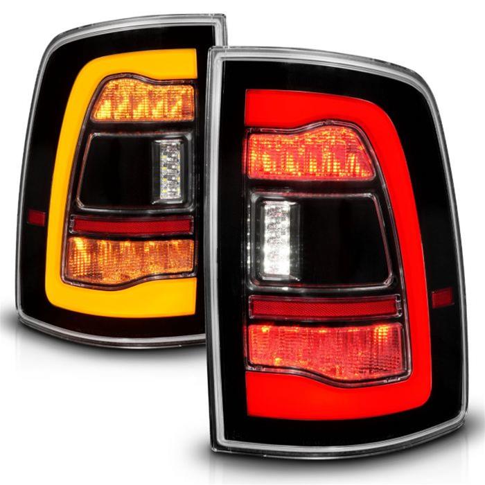 ANZO 09-18 Dodge Ram 1500 Sequential LED Taillights Black w/Switchback Amber Signal thumbnail 3