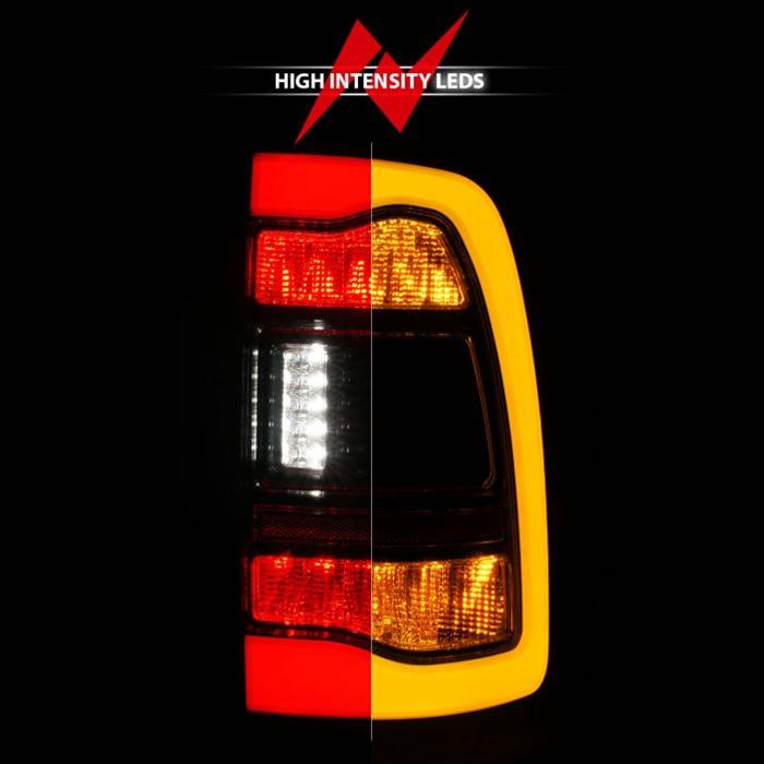 ANZO 09-18 Dodge Ram 1500 Sequential LED Taillights Smoke Black w/Switchback Amber Signal thumbnail 6