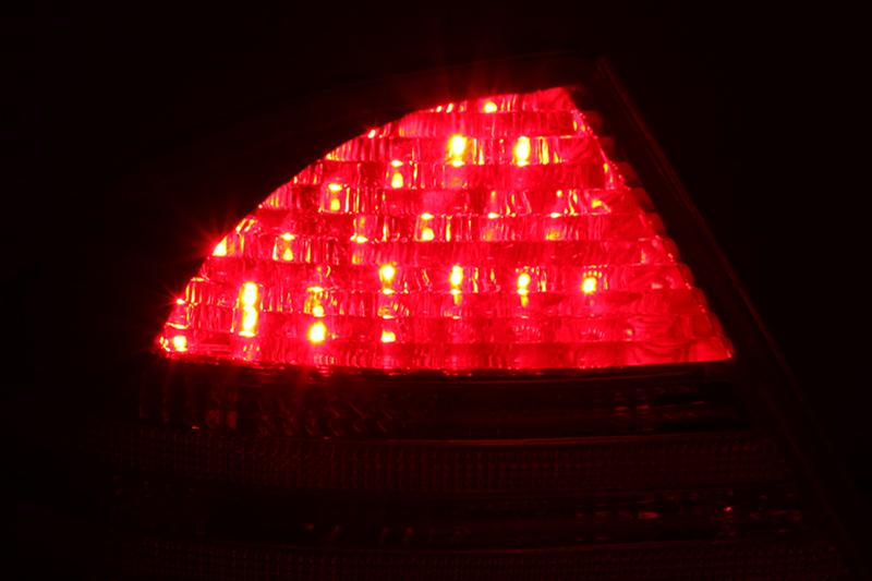 ANZO 2000-2005 Mercedes Benz S Class W220 LED Taillights Red/Clear thumbnail 2