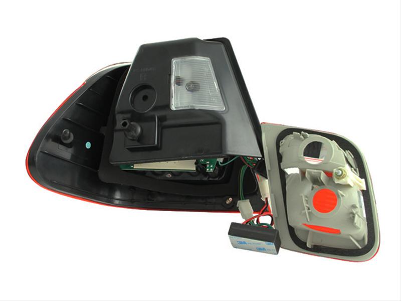 ANZO 2002-2005 BMW 3 Series E46 LED Taillights Red/Clear thumbnail 2