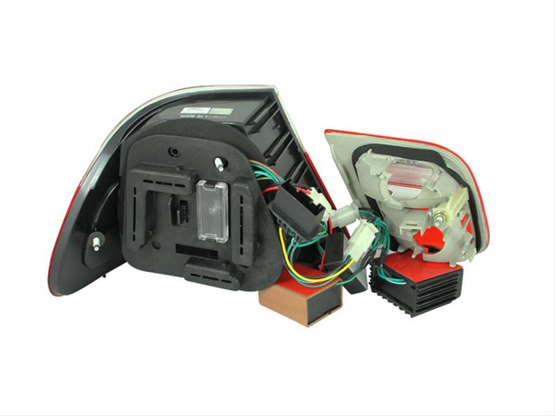 ANZO 2000-2003 BMW 3 Series E46 LED Taillights Red/Clear thumbnail 2