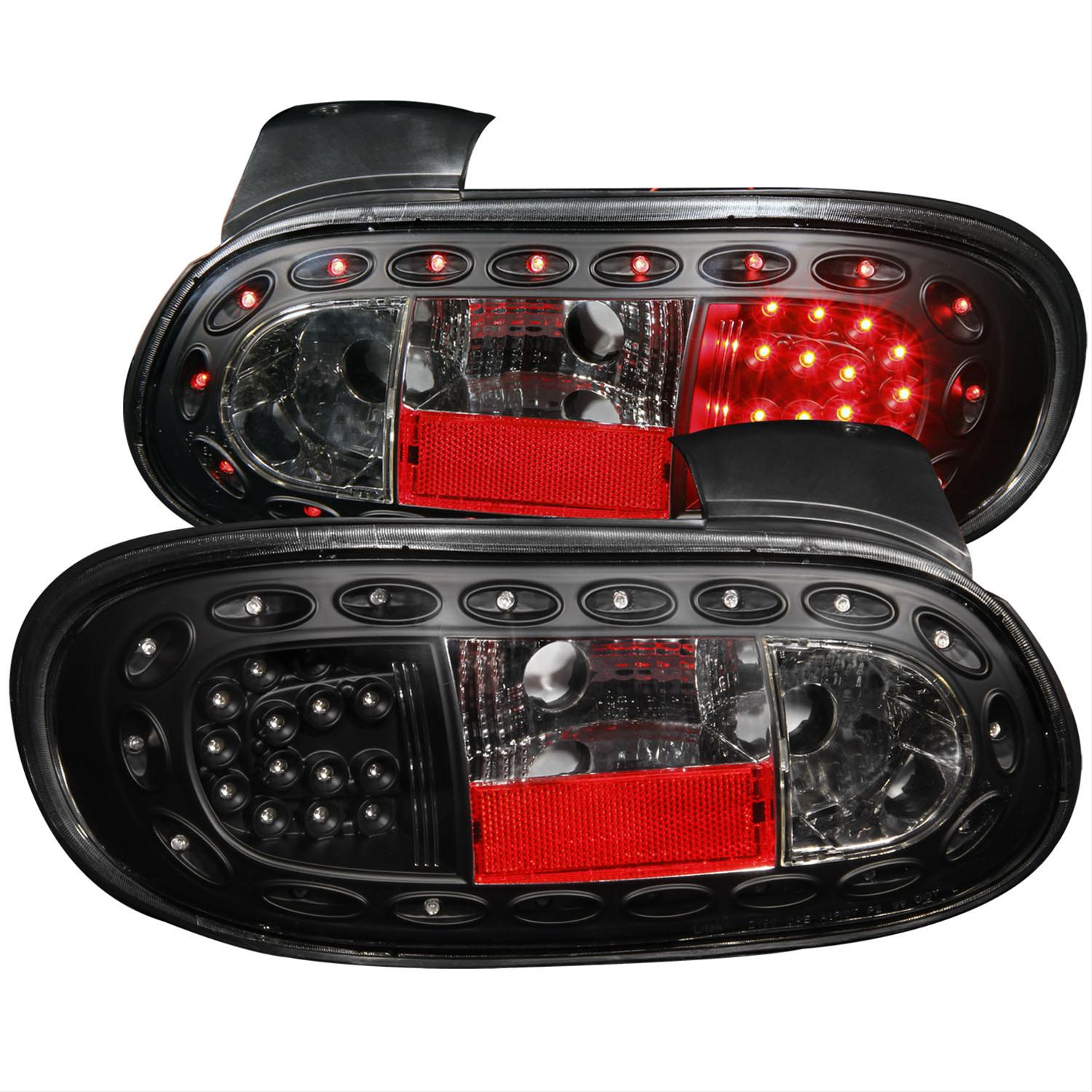 ANZO LED Tail Light Assembly Black Housing Red/Clear | Audi A6 (12-18) (321353)