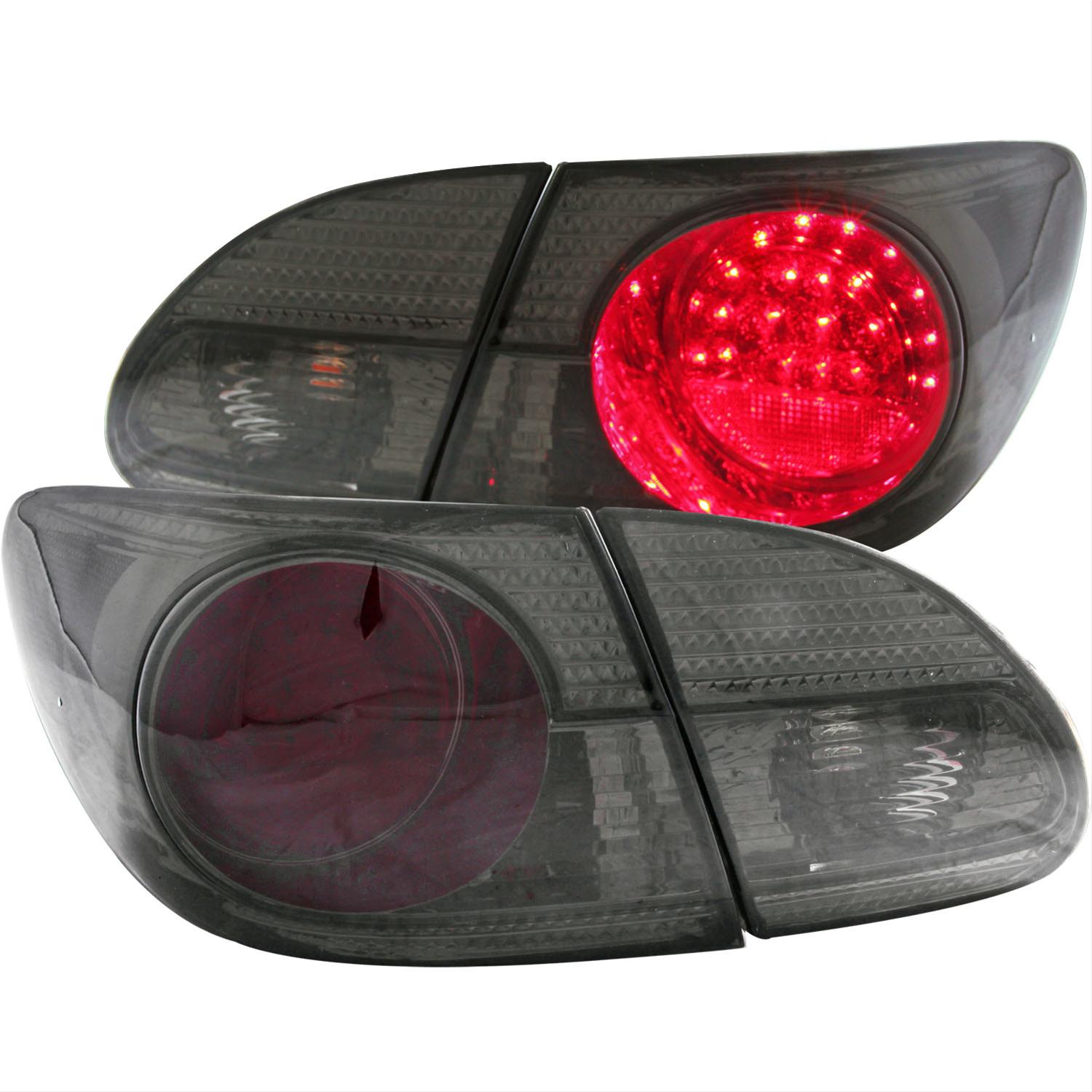 ANZO 2003-2008 Toyota Corolla LED Taillights Red/Smoke