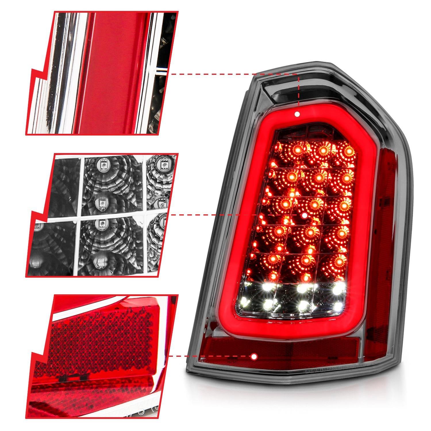 ANZO 11-14 Chrysler 300 LED Taillights Chrome w/ Sequential thumbnail 2